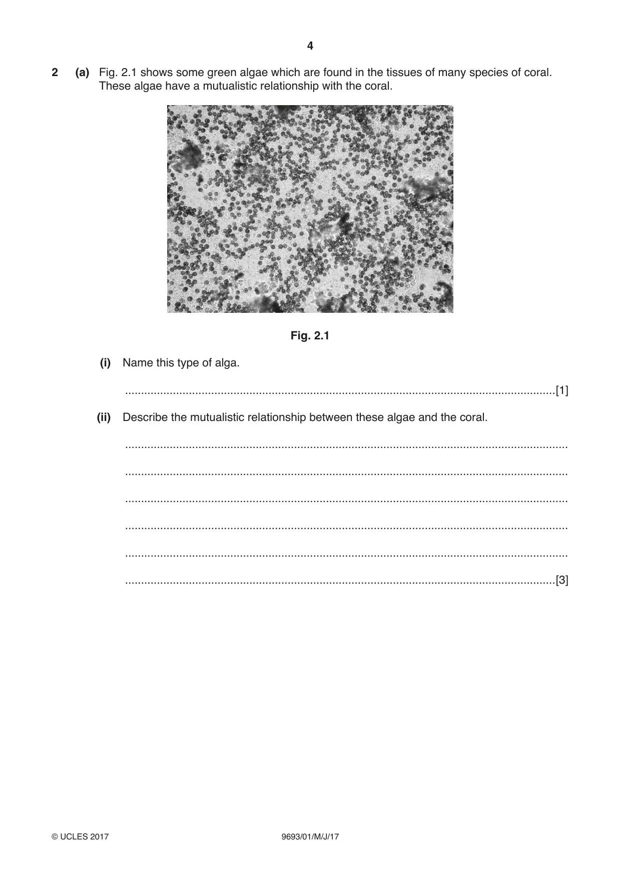 Cambridge A Level Marine Science 9693 2017 May/June Paper 1 · Variant 1 question paper, page 4 of 20