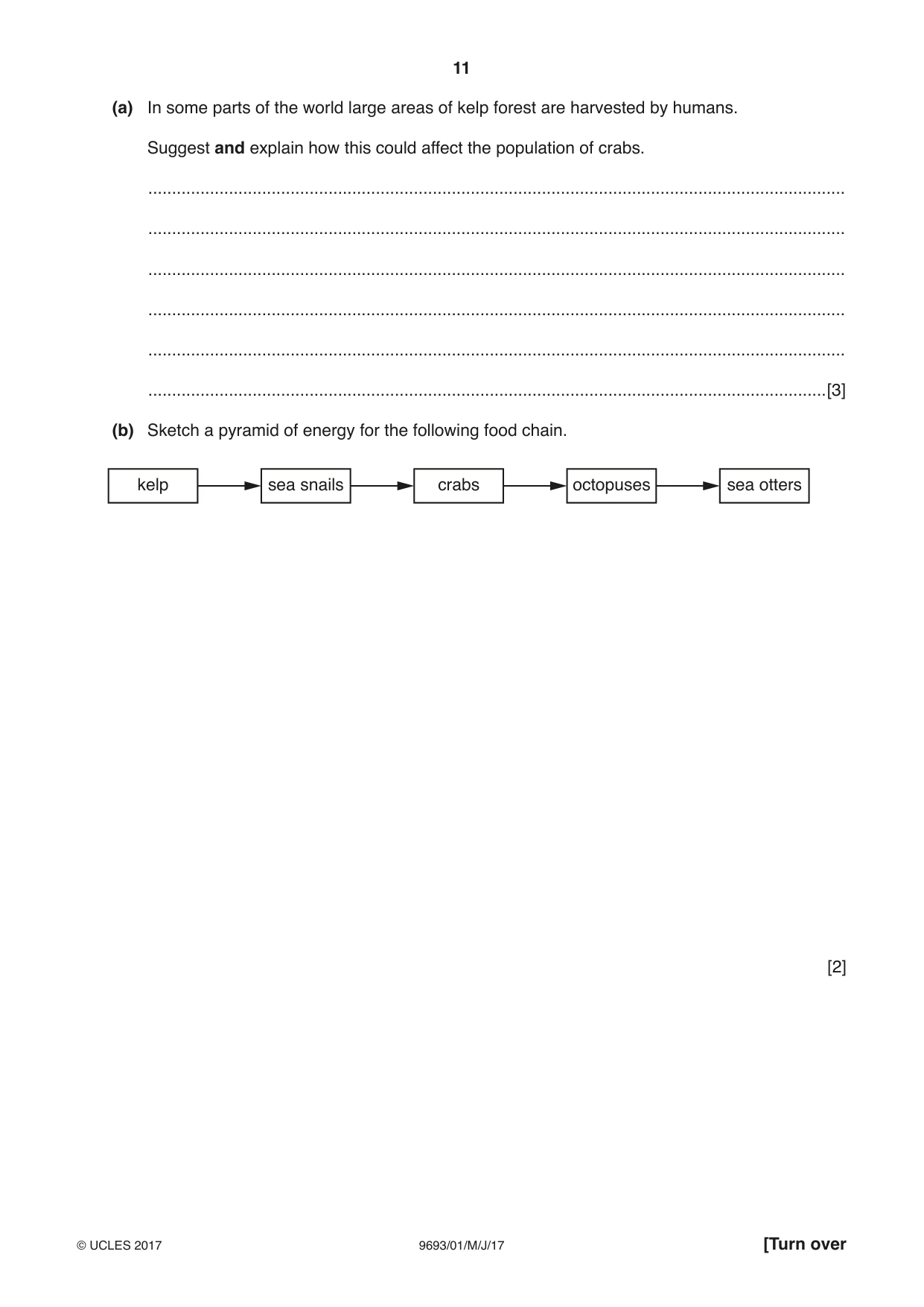 Cambridge A Level Marine Science 9693 2017 May/June Paper 1 · Variant 1 question paper, page 11 of 20