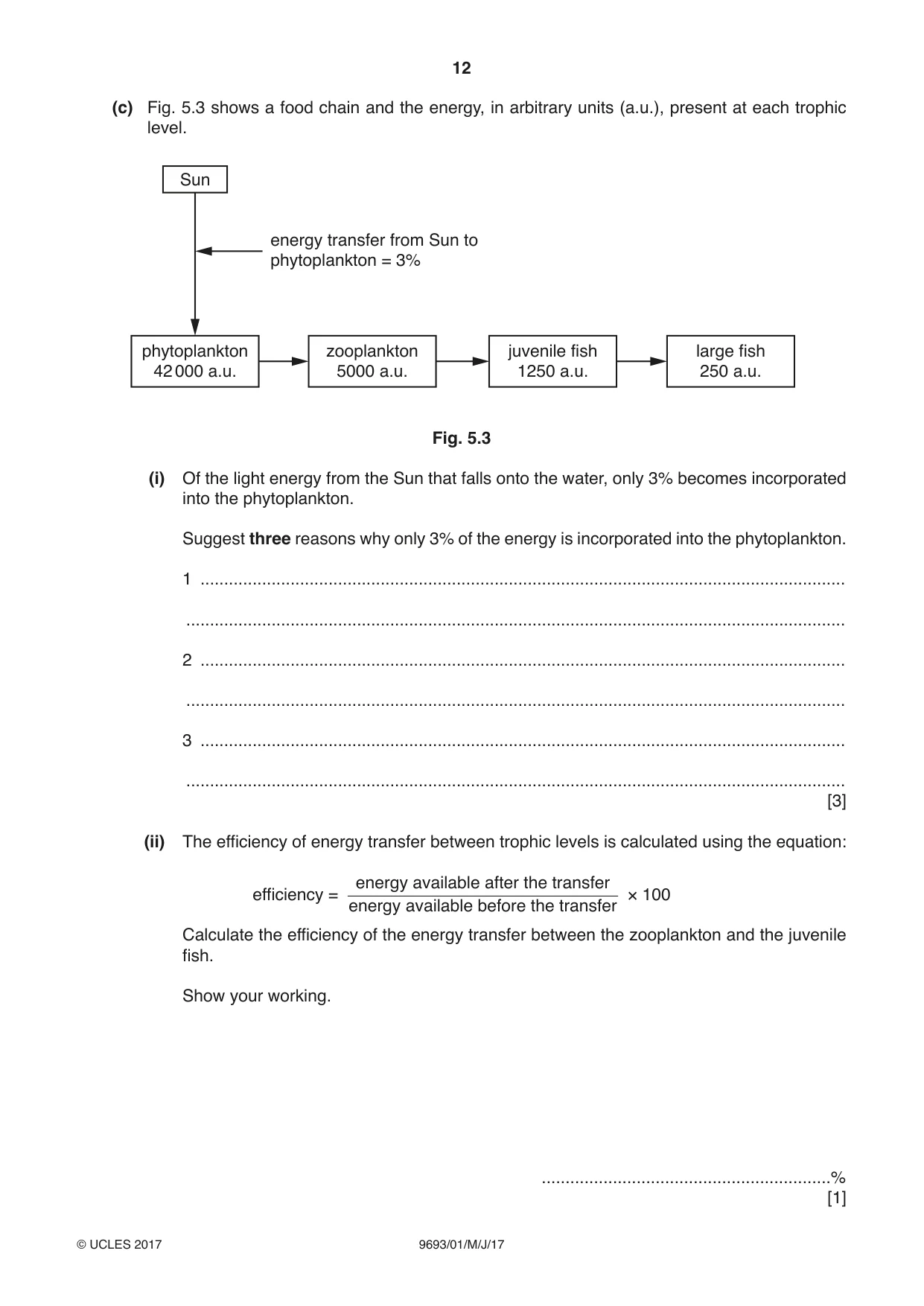 Cambridge A Level Marine Science 9693 2017 May/June Paper 1 · Variant 1 question paper, page 12 of 20