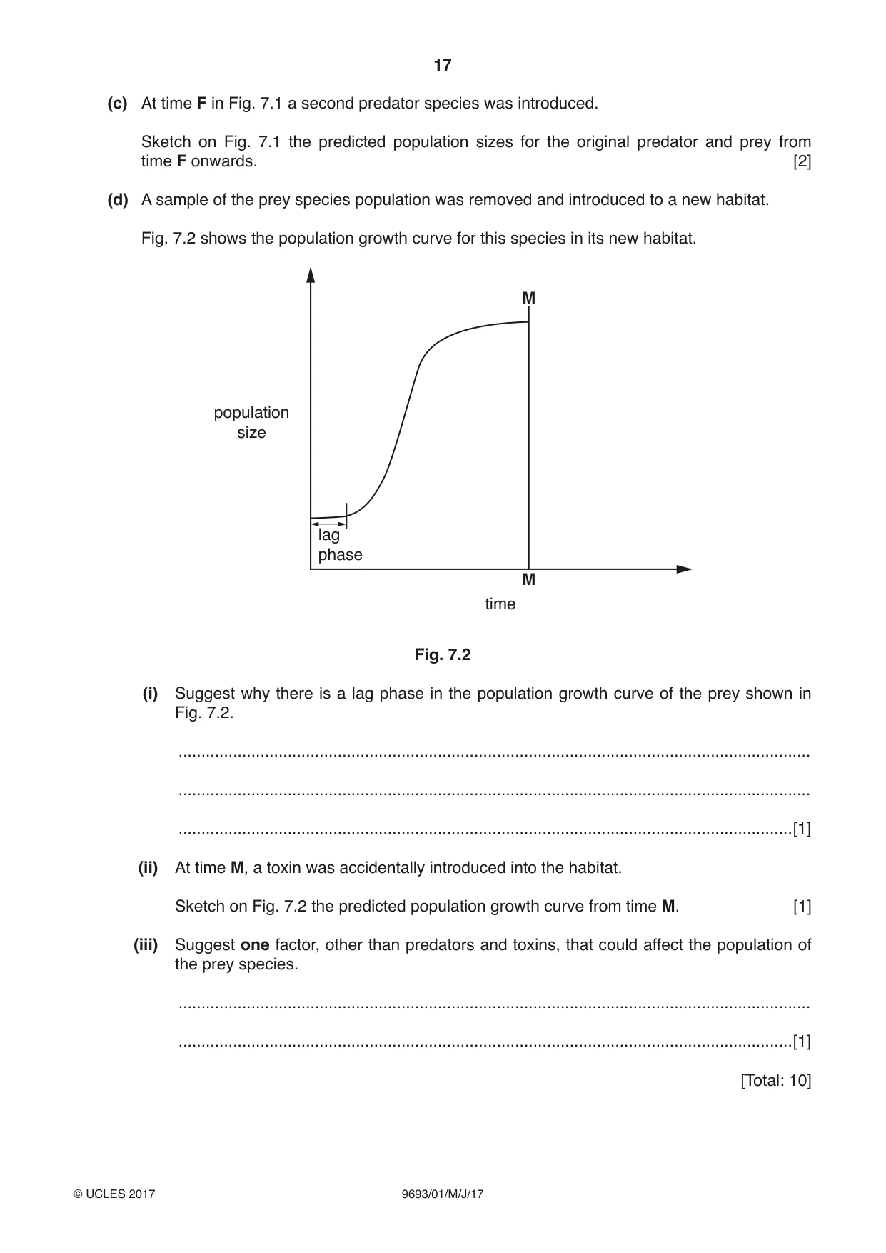 Cambridge A Level Marine Science 9693 2017 May/June Paper 1 · Variant 1 question paper, page 17 of 20