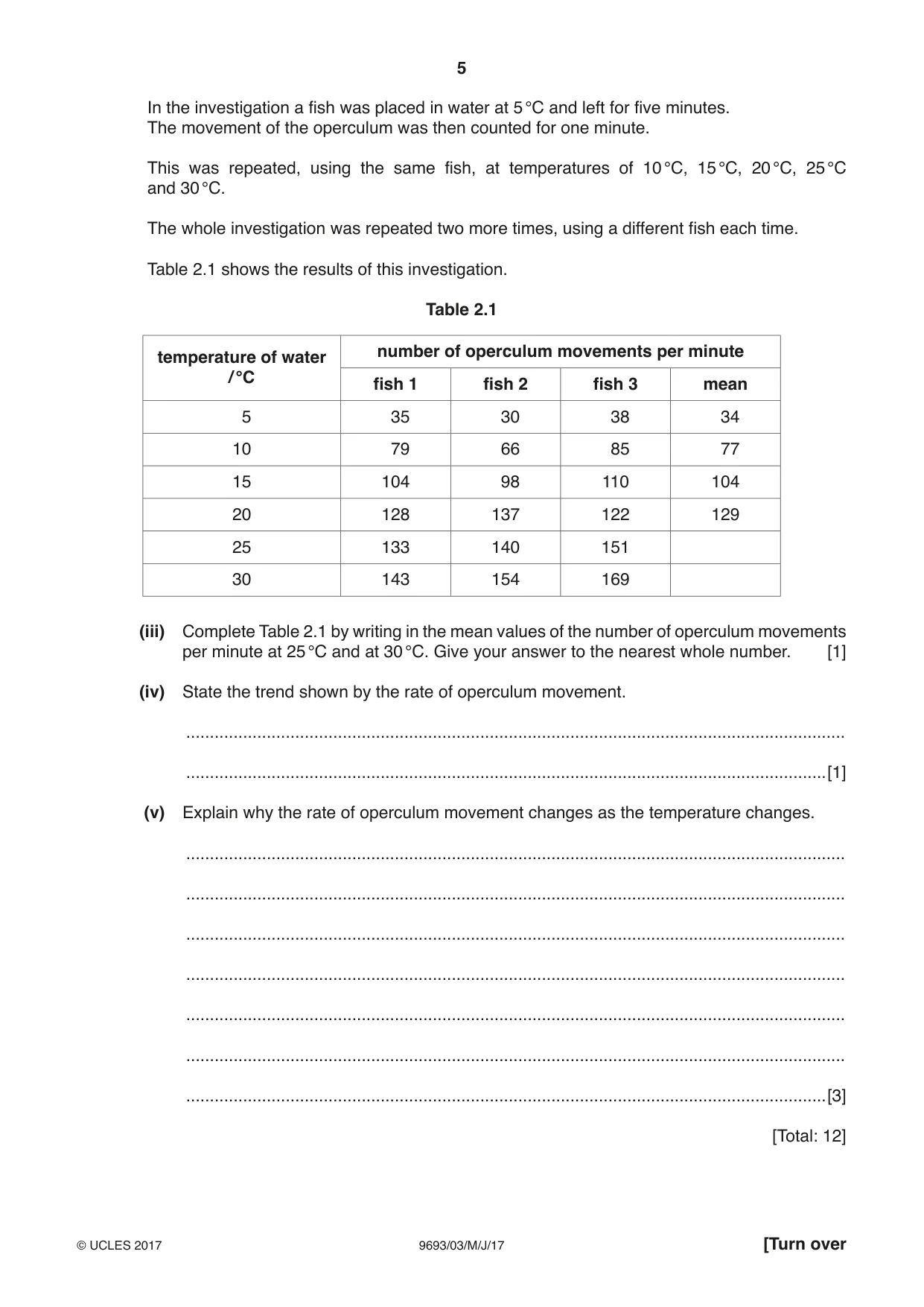 Cambridge A Level Marine Science 9693 2017 May/June Paper 3 · Variant 1 question paper, page 5 of 20