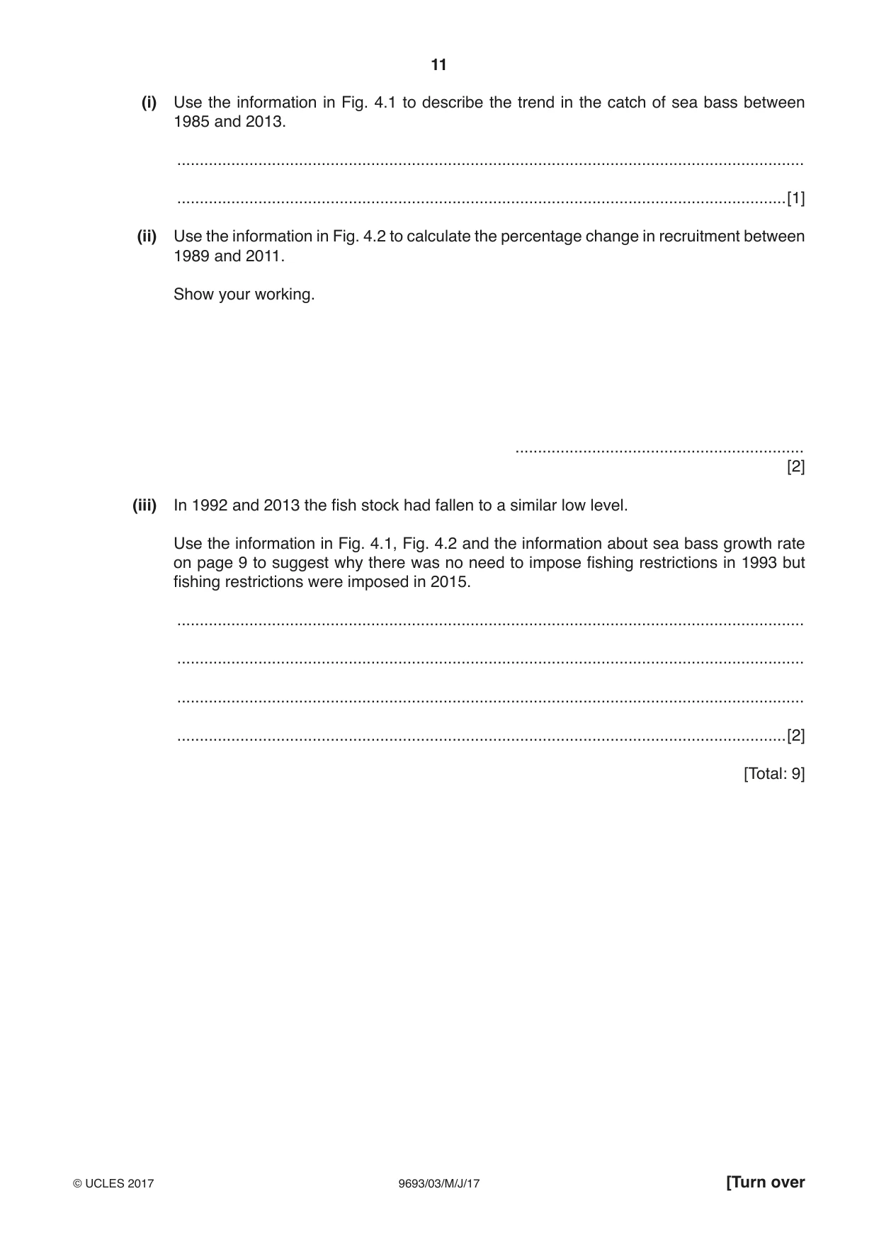 Cambridge A Level Marine Science 9693 2017 May/June Paper 3 · Variant 1 question paper, page 11 of 20