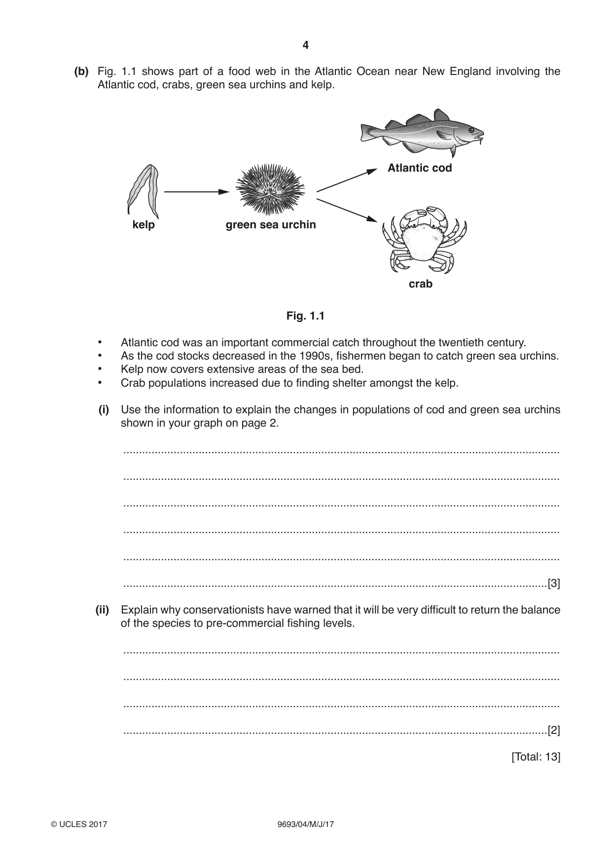 Cambridge A Level Marine Science 9693 2017 May/June Paper 4 · Variant 1 question paper, page 4 of 12
