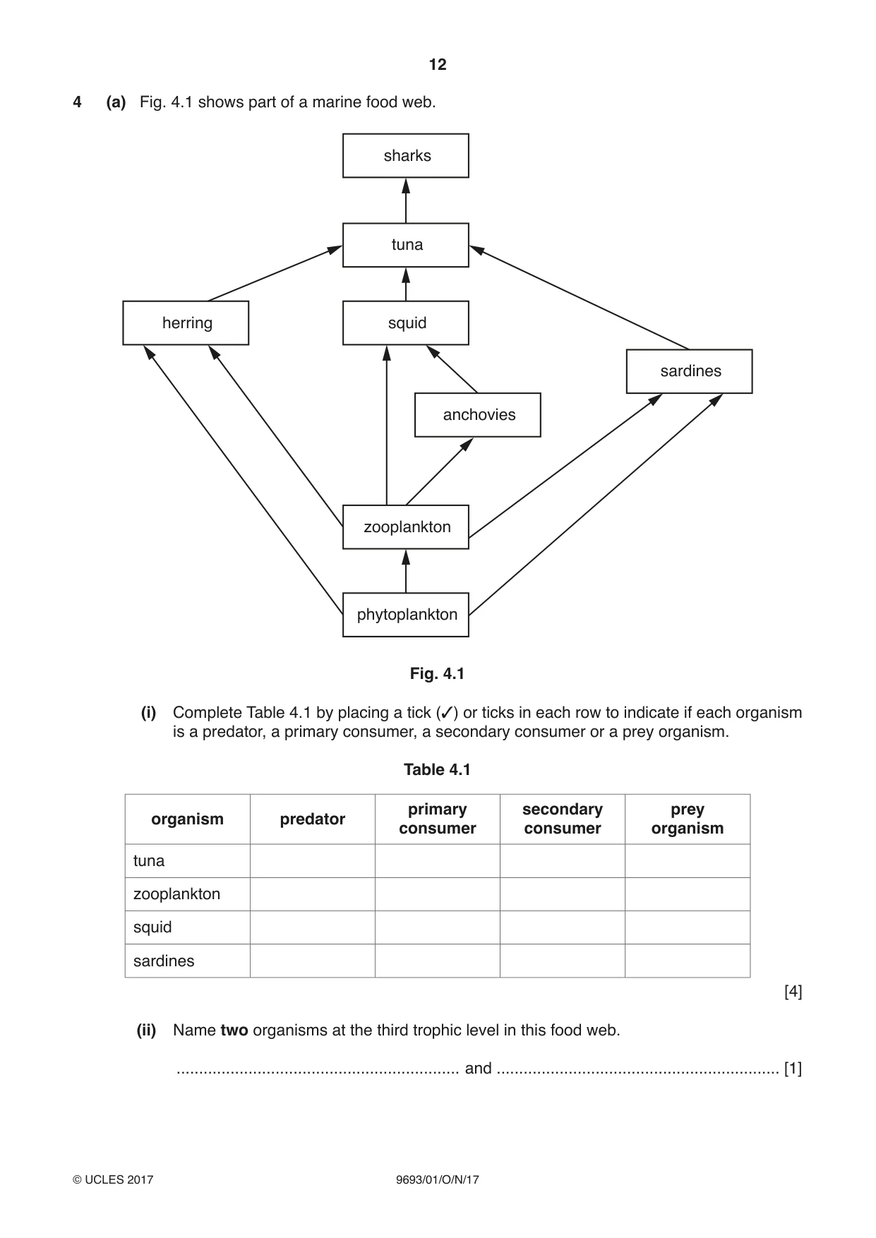 Cambridge A Level Marine Science 9693 2017 Oct/Nov Paper 1 · Variant 1 question paper, page 12 of 20