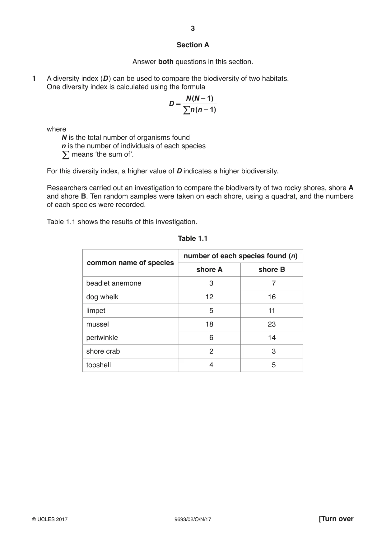 Cambridge A Level Marine Science 9693 2017 Oct/Nov Paper 2 · Variant 1 question paper, page 3 of 12