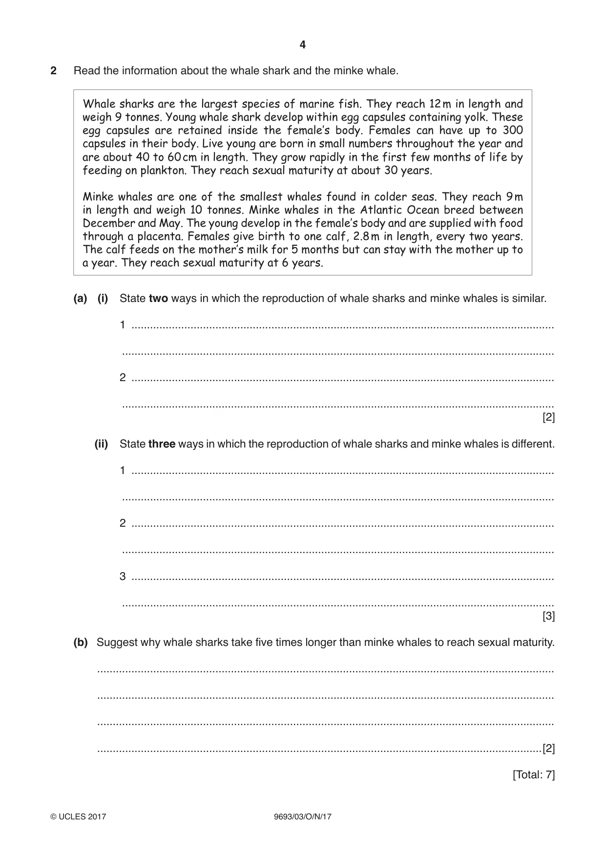 Cambridge A Level Marine Science 9693 2017 Oct/Nov Paper 3 · Variant 1 question paper, page 4 of 16