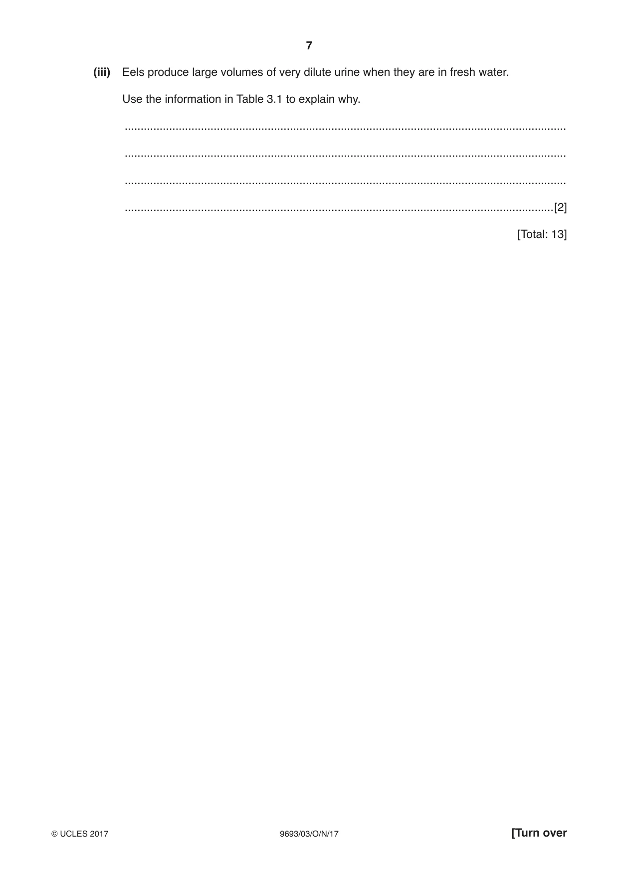 Cambridge A Level Marine Science 9693 2017 Oct/Nov Paper 3 · Variant 1 question paper, page 7 of 16