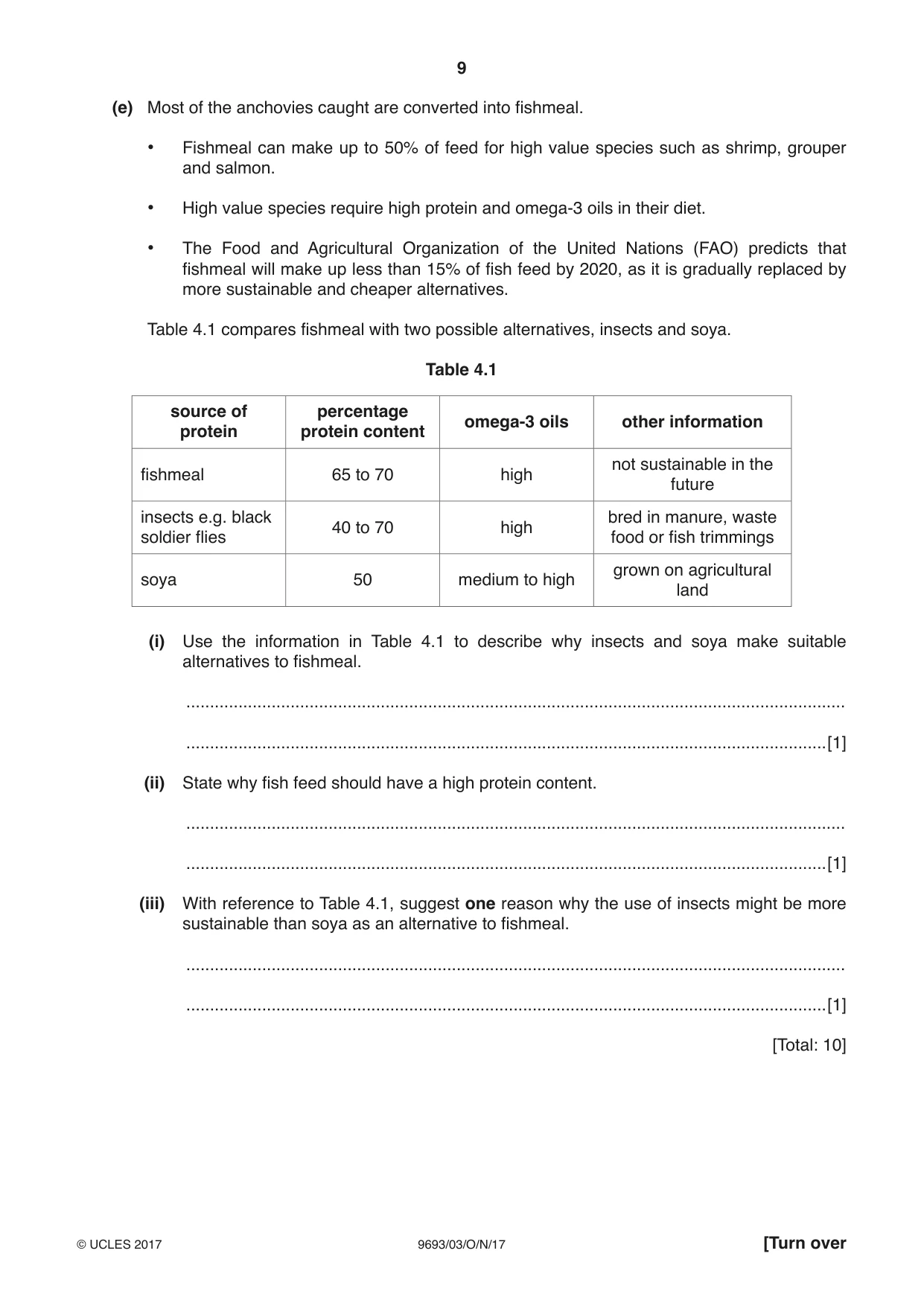 Cambridge A Level Marine Science 9693 2017 Oct/Nov Paper 3 · Variant 1 question paper, page 9 of 16