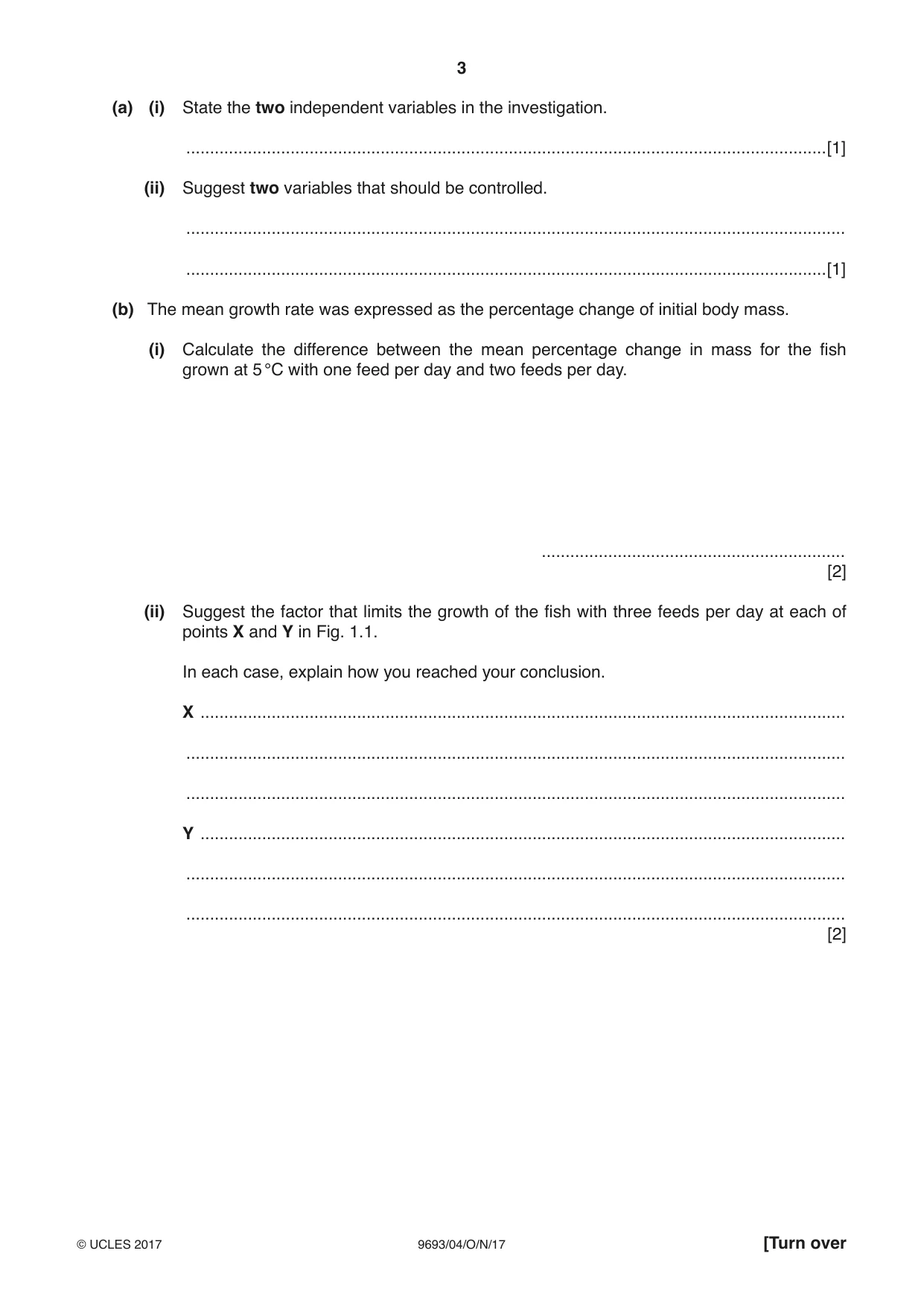 Cambridge A Level Marine Science 9693 2017 Oct/Nov Paper 4 · Variant 1 question paper, page 3 of 12