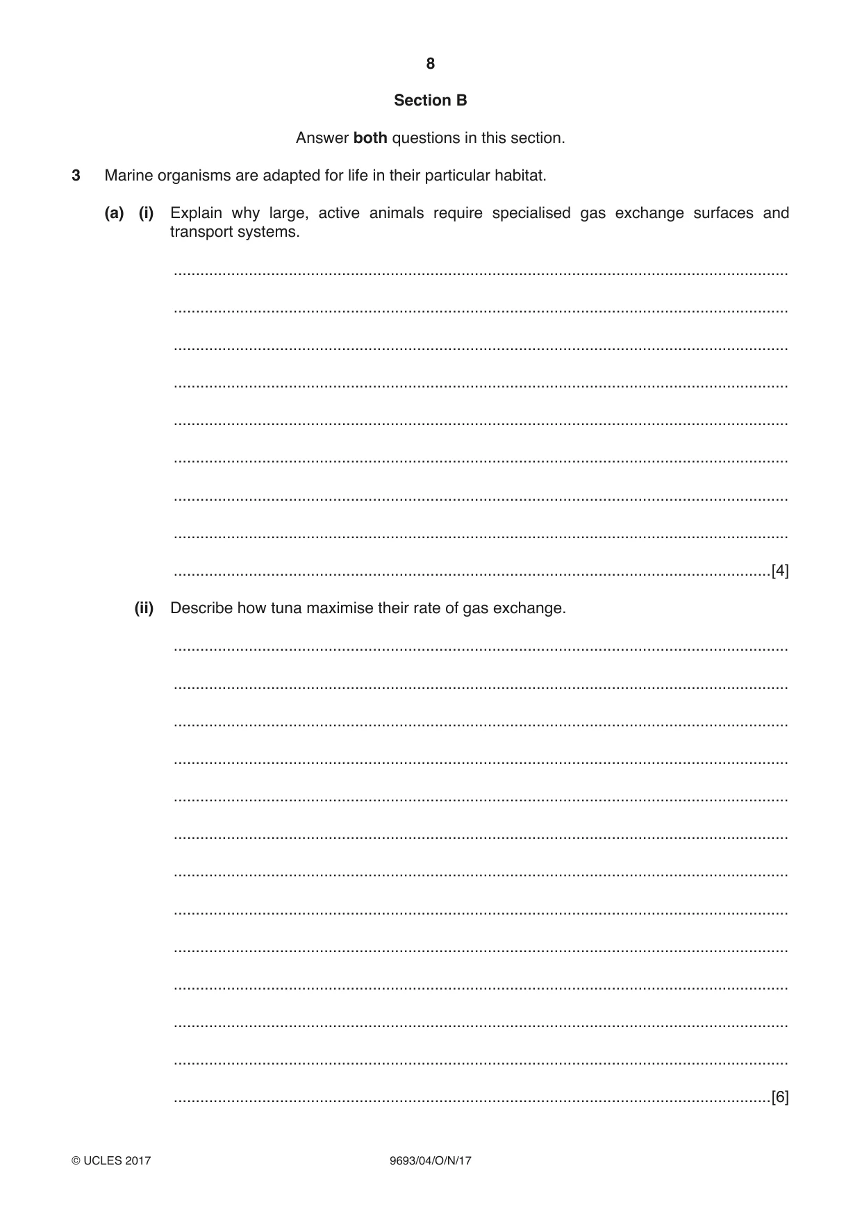 Cambridge A Level Marine Science 9693 2017 Oct/Nov Paper 4 · Variant 1 question paper, page 8 of 12