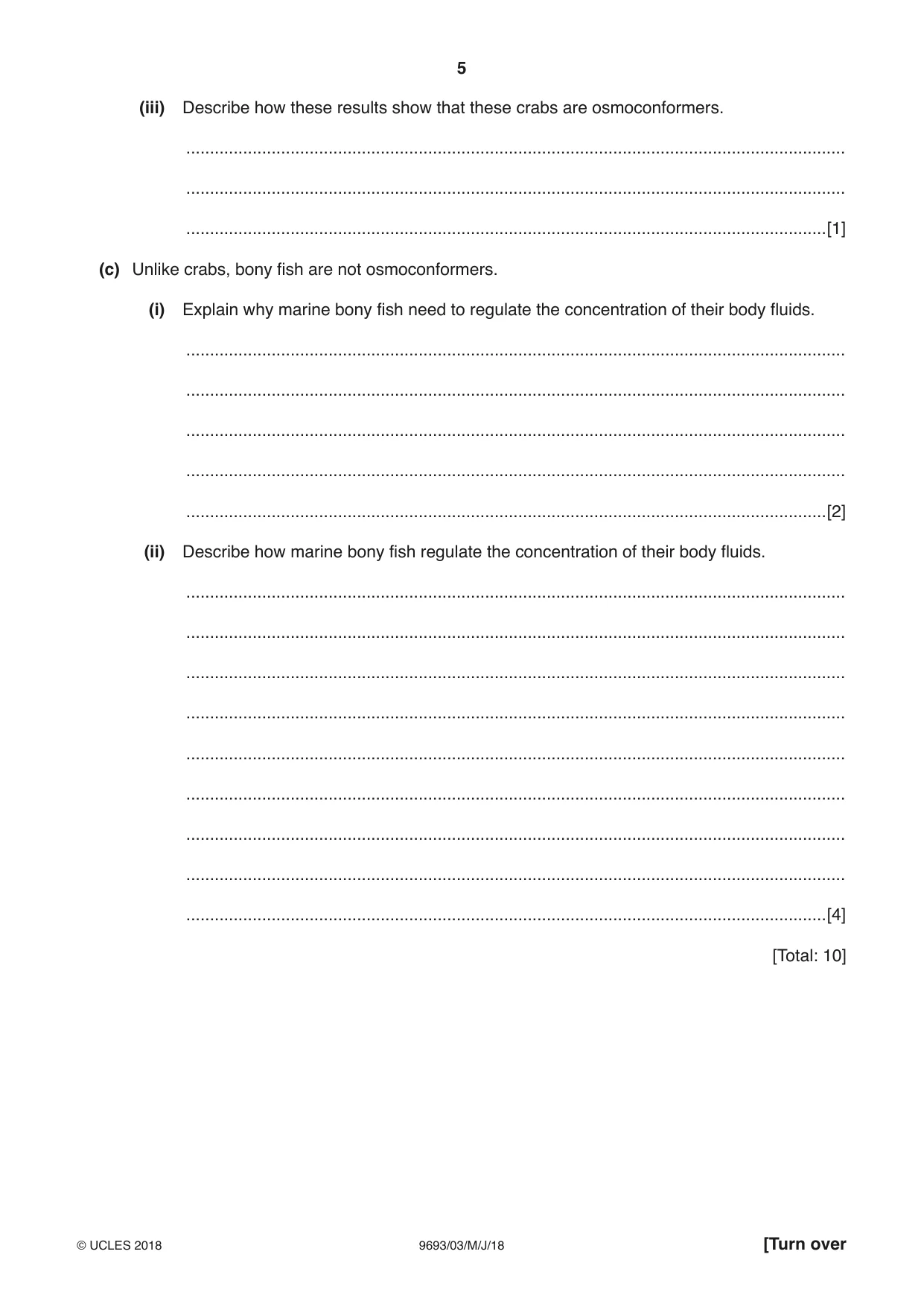 Cambridge A Level Marine Science 9693 2018 May/June Paper 3 · Variant 0 question paper, page 5 of 20