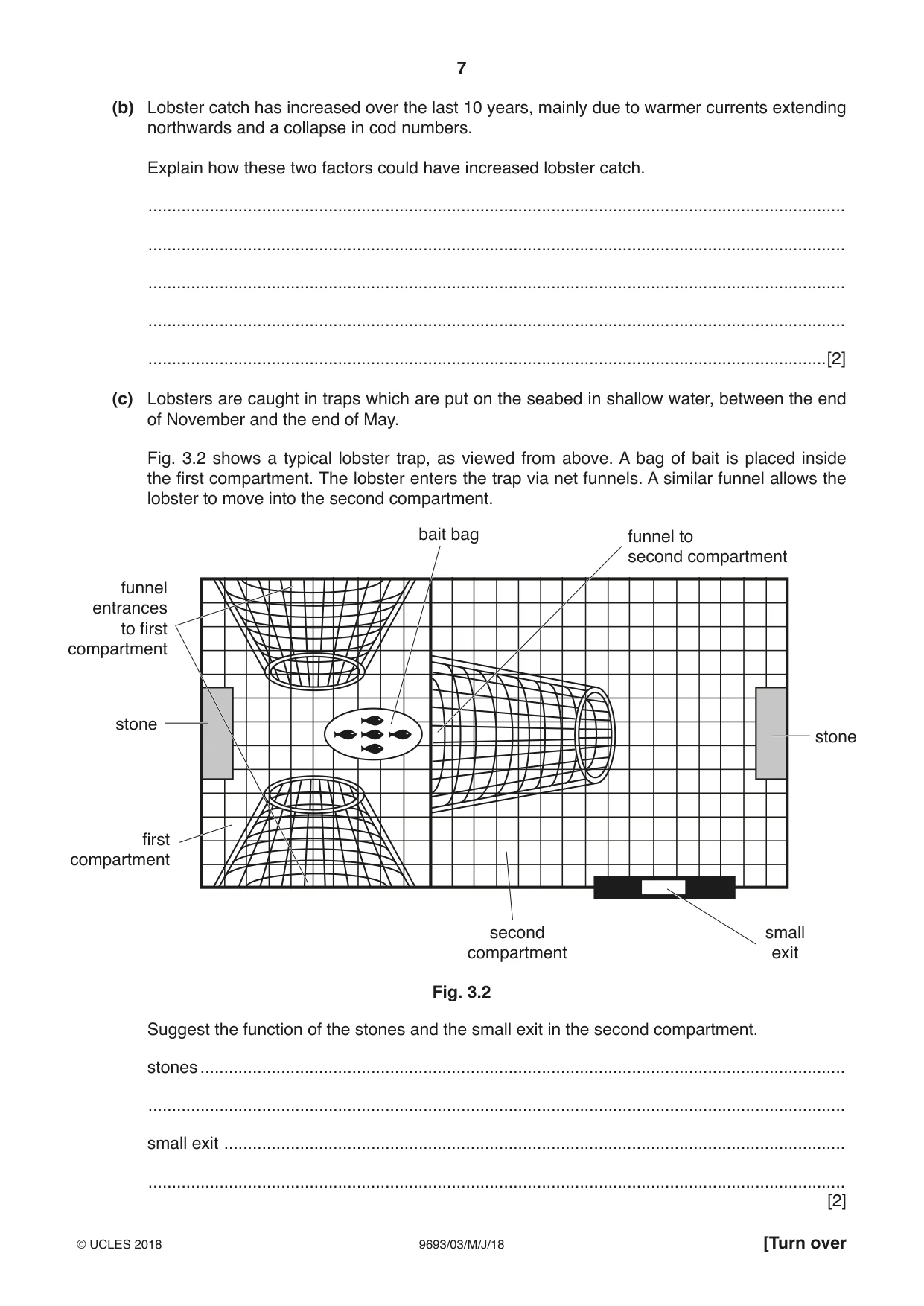 Cambridge A Level Marine Science 9693 2018 May/June Paper 3 · Variant 0 question paper, page 7 of 20