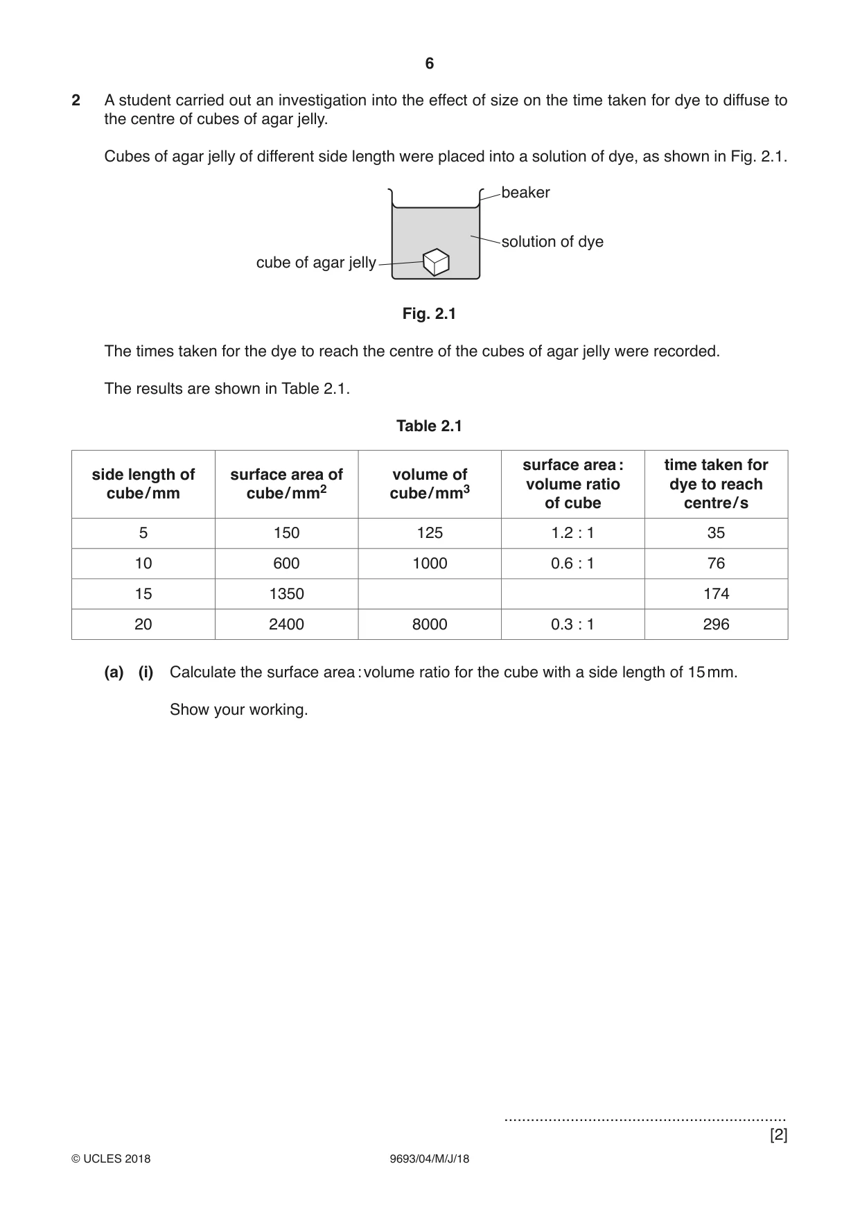 Cambridge A Level Marine Science 9693 2018 May/June Paper 4 · Variant 0 question paper, page 6 of 12