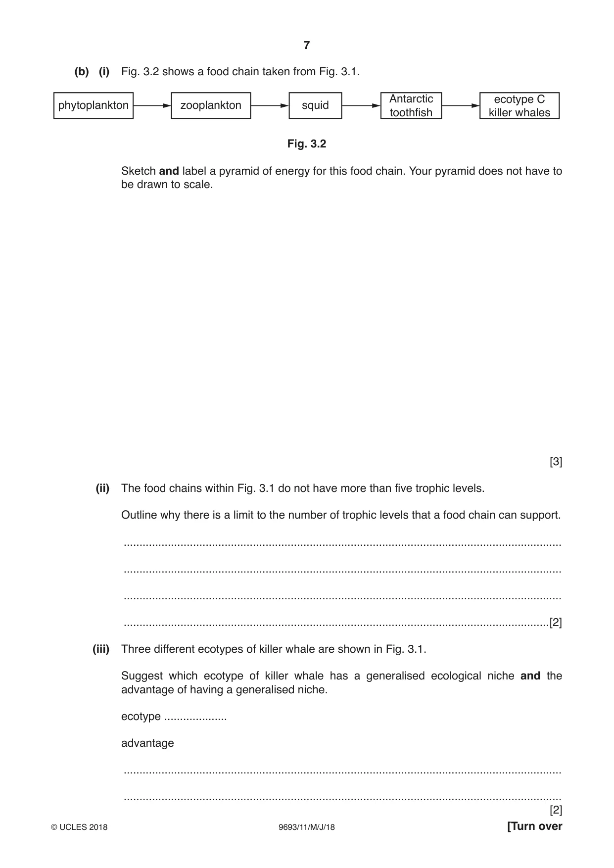 Cambridge A Level Marine Science 9693 2018 May/June Paper 1 · Variant 1 question paper, page 7 of 20