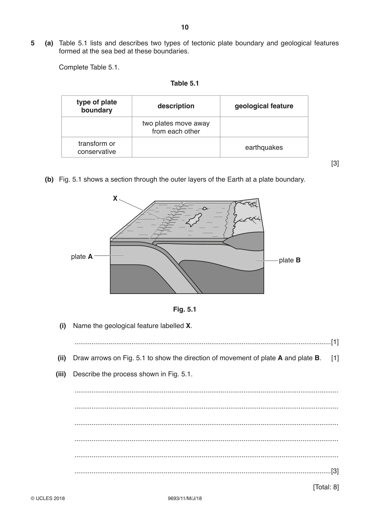 Cambridge A Level Marine Science 9693 2018 May/June Paper 1 · Variant 1 question paper, page 10 of 20