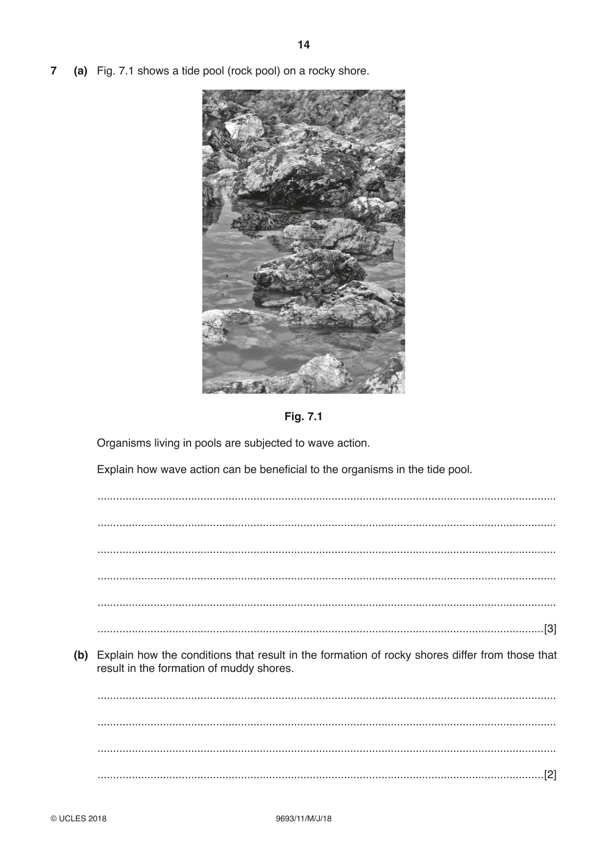 Cambridge A Level Marine Science 9693 2018 May/June Paper 1 · Variant 1 question paper, page 14 of 20
