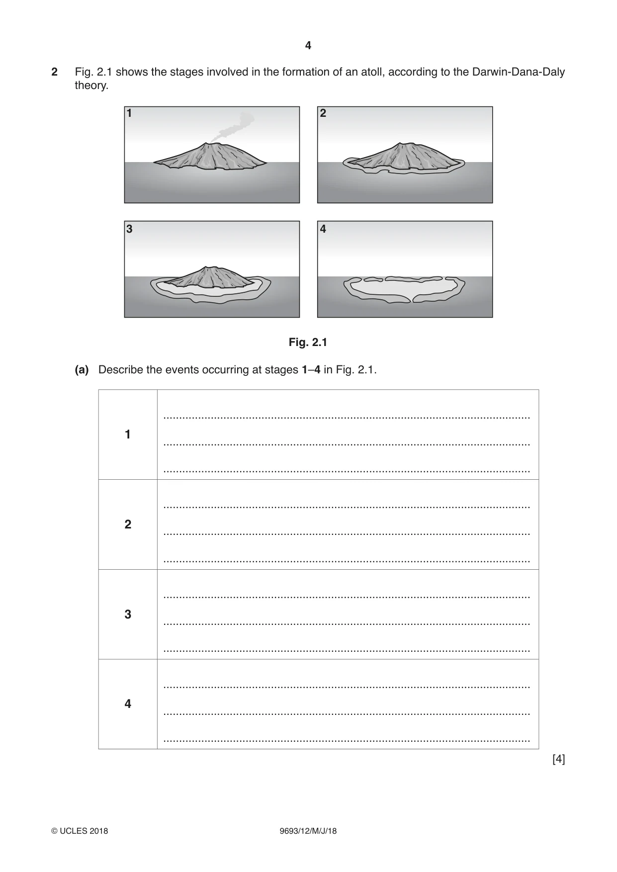 Cambridge A Level Marine Science 9693 2018 May/June Paper 1 · Variant 2 question paper, page 4 of 16
