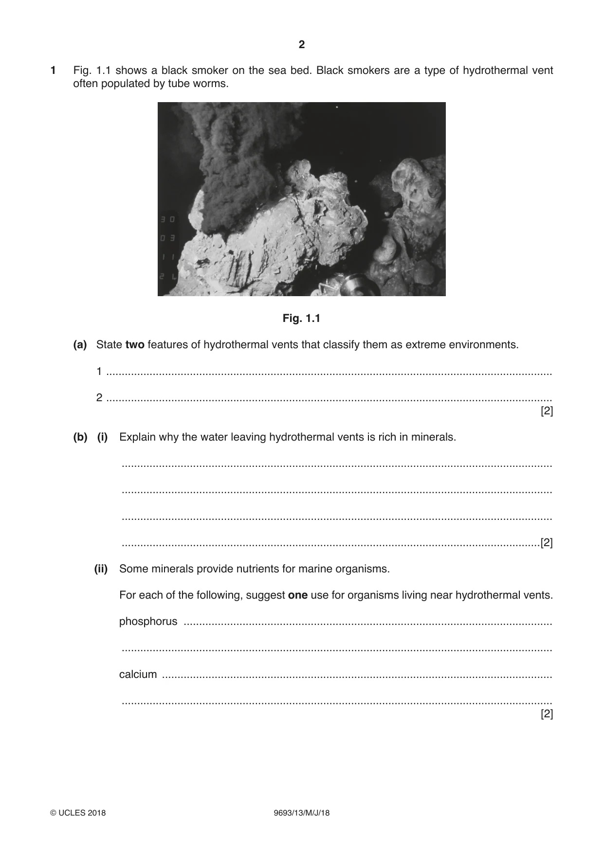 Cambridge A Level Marine Science 9693 2018 May/June Paper 1 · Variant 3 question paper, page 2 of 16