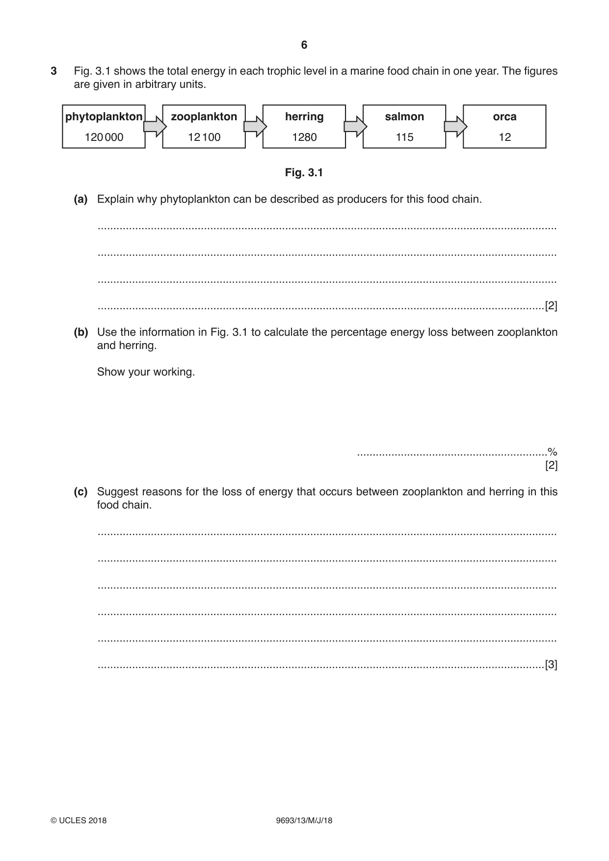 Cambridge A Level Marine Science 9693 2018 May/June Paper 1 · Variant 3 question paper, page 6 of 16