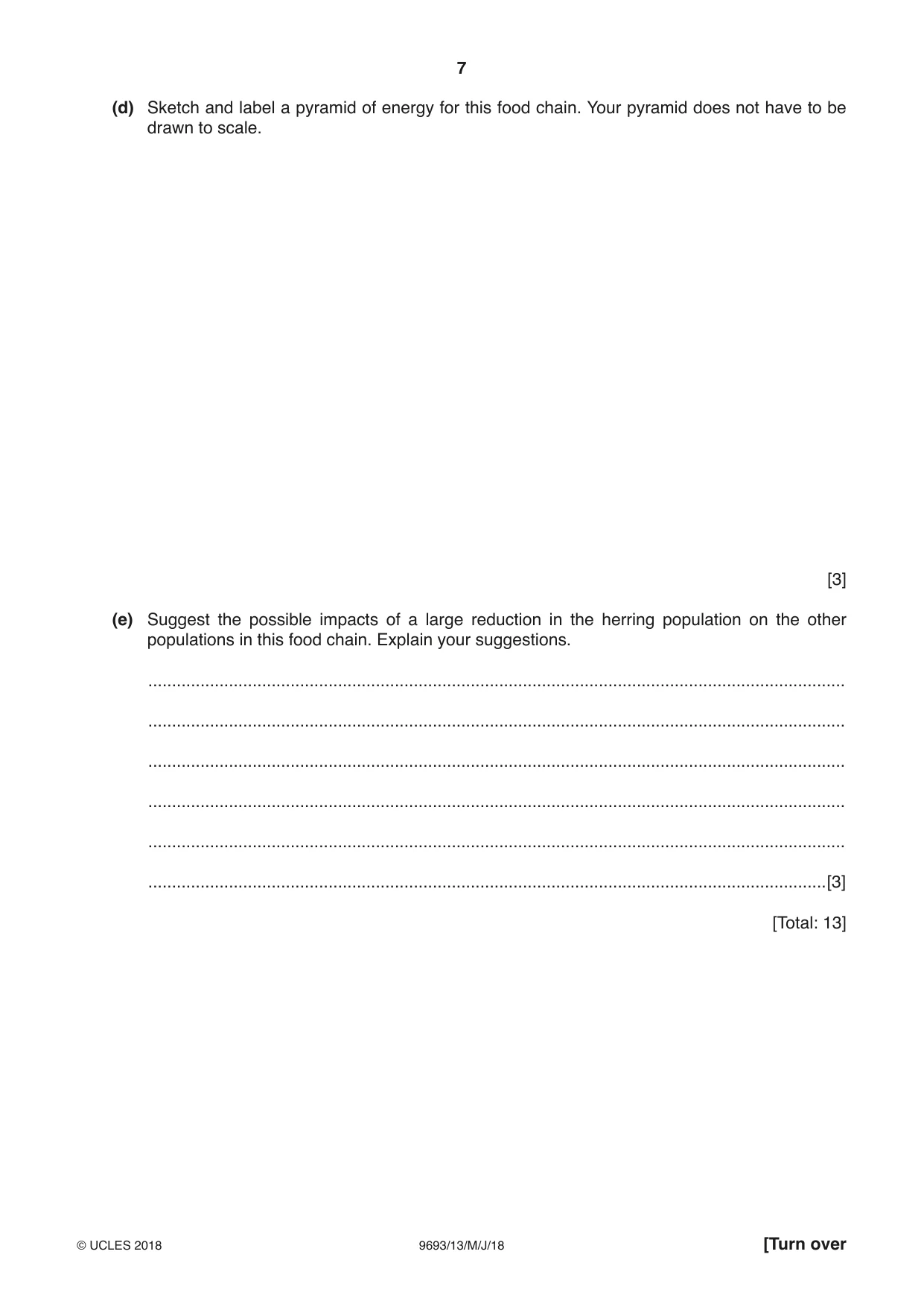 Cambridge A Level Marine Science 9693 2018 May/June Paper 1 · Variant 3 question paper, page 7 of 16