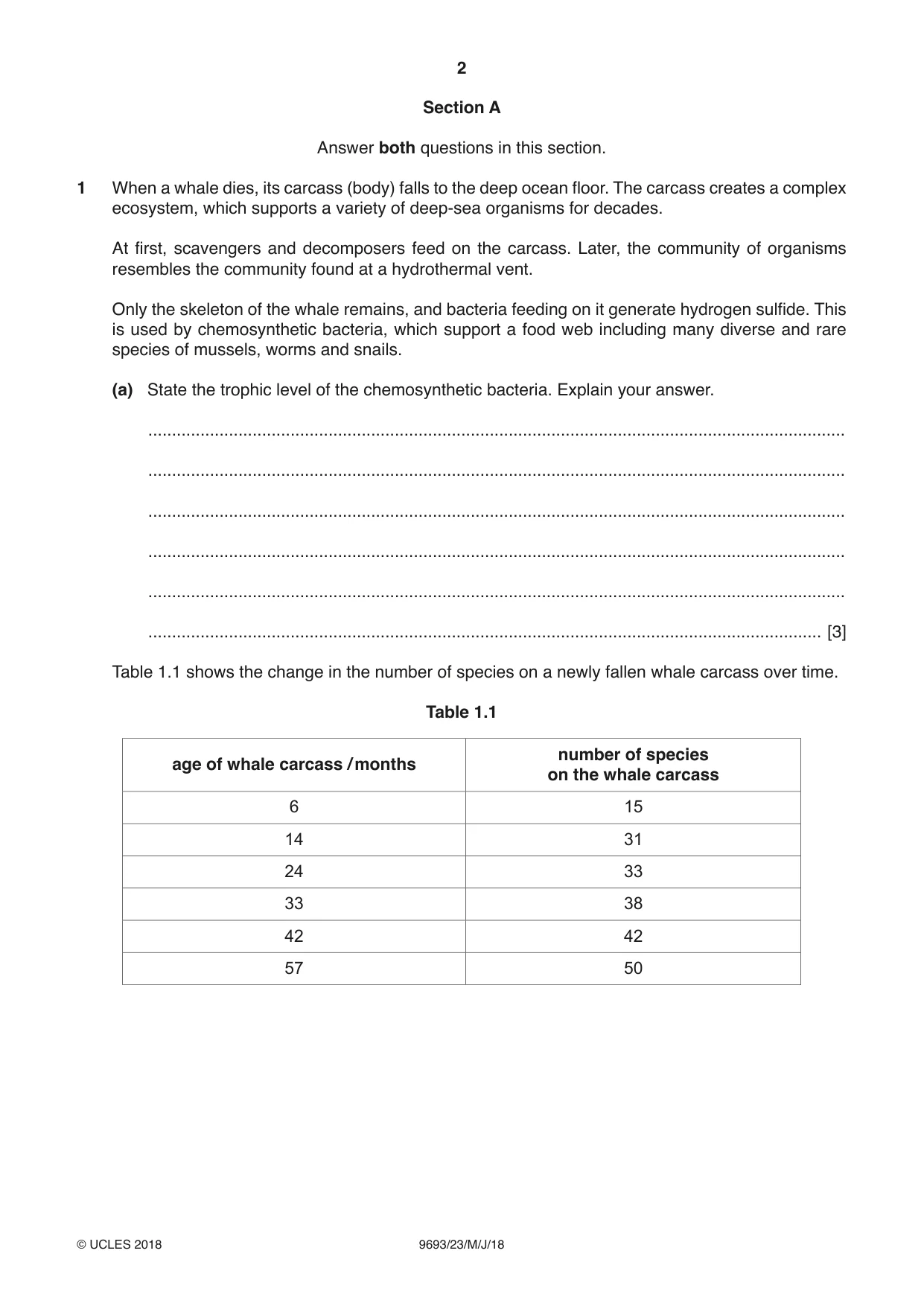 Cambridge A Level Marine Science 9693 2018 May/June Paper 2 · Variant 3 question paper, page 2 of 12