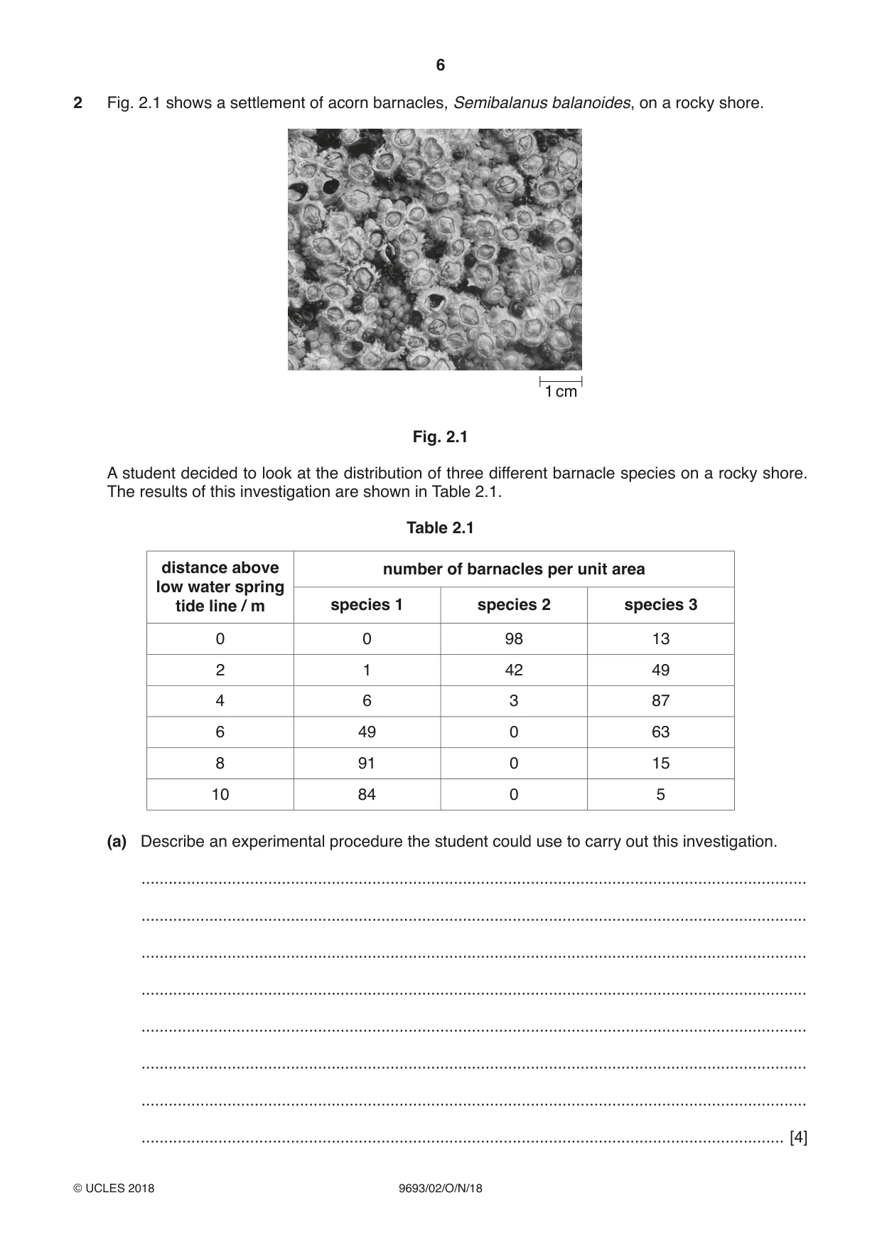 Cambridge A Level Marine Science 9693 2018 Oct/Nov Paper 2 · Variant 0 question paper, page 6 of 12