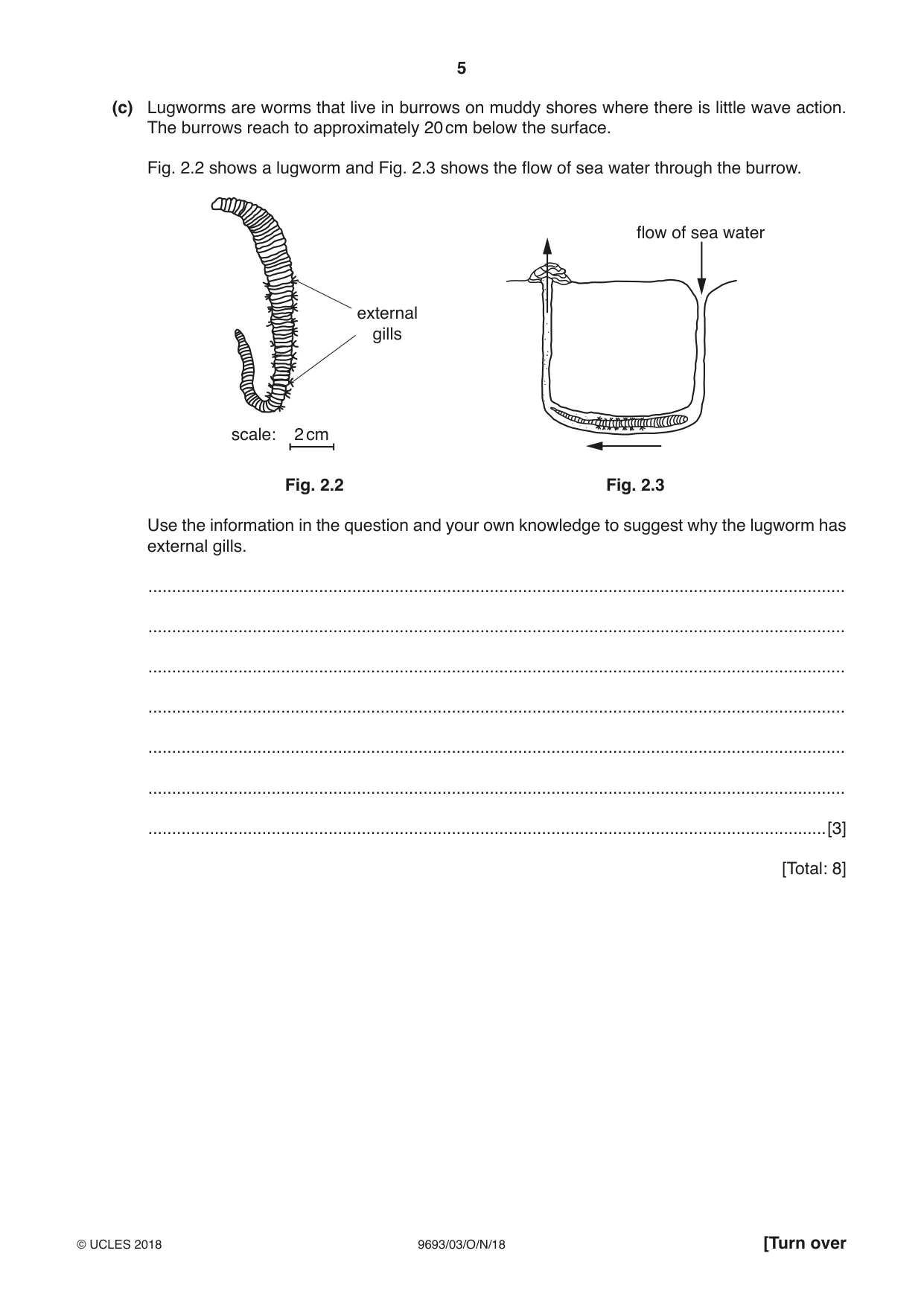 Cambridge A Level Marine Science 9693 2018 Oct/Nov Paper 3 · Variant 0 question paper, page 5 of 20
