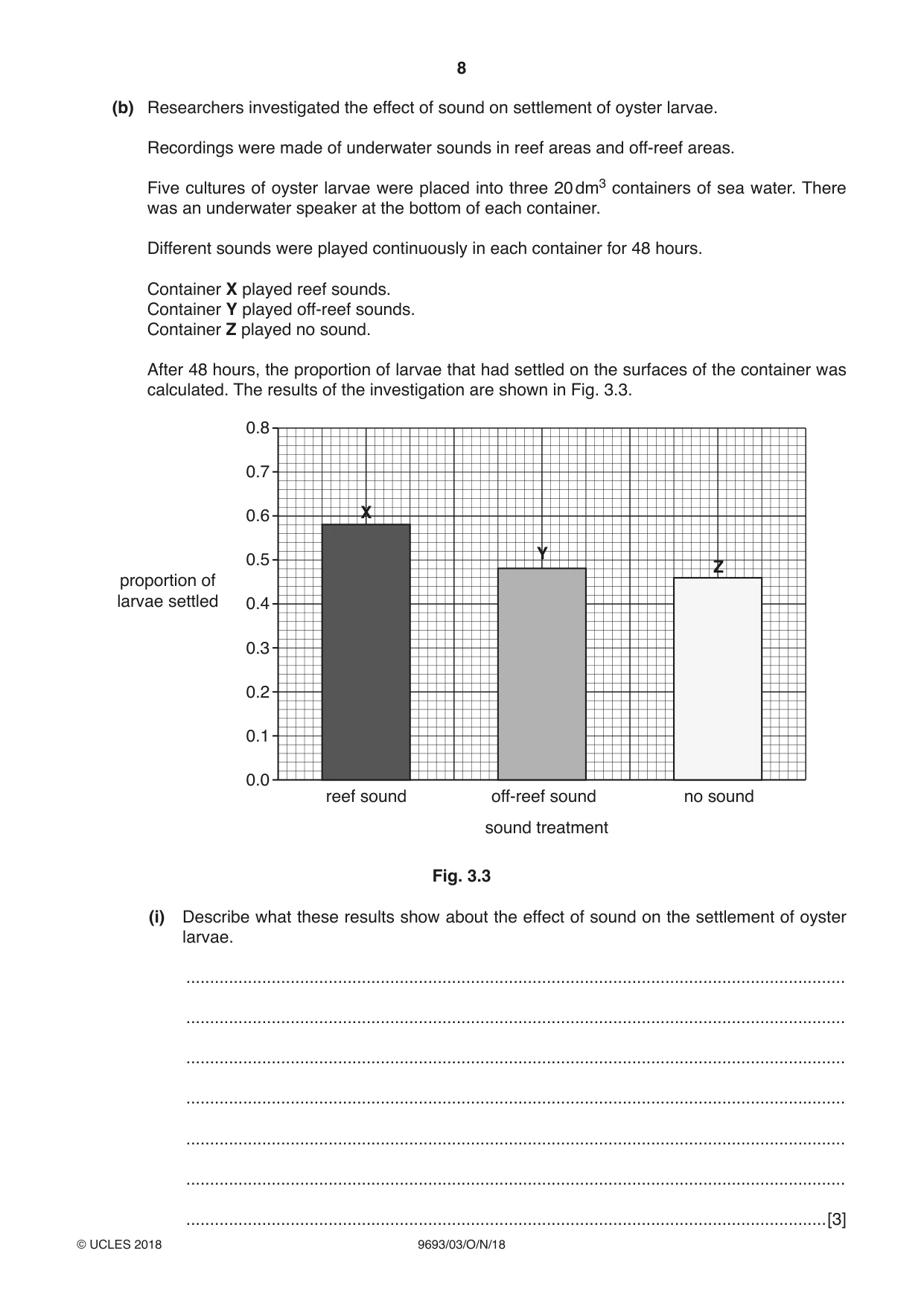 Cambridge A Level Marine Science 9693 2018 Oct/Nov Paper 3 · Variant 0 question paper, page 8 of 20