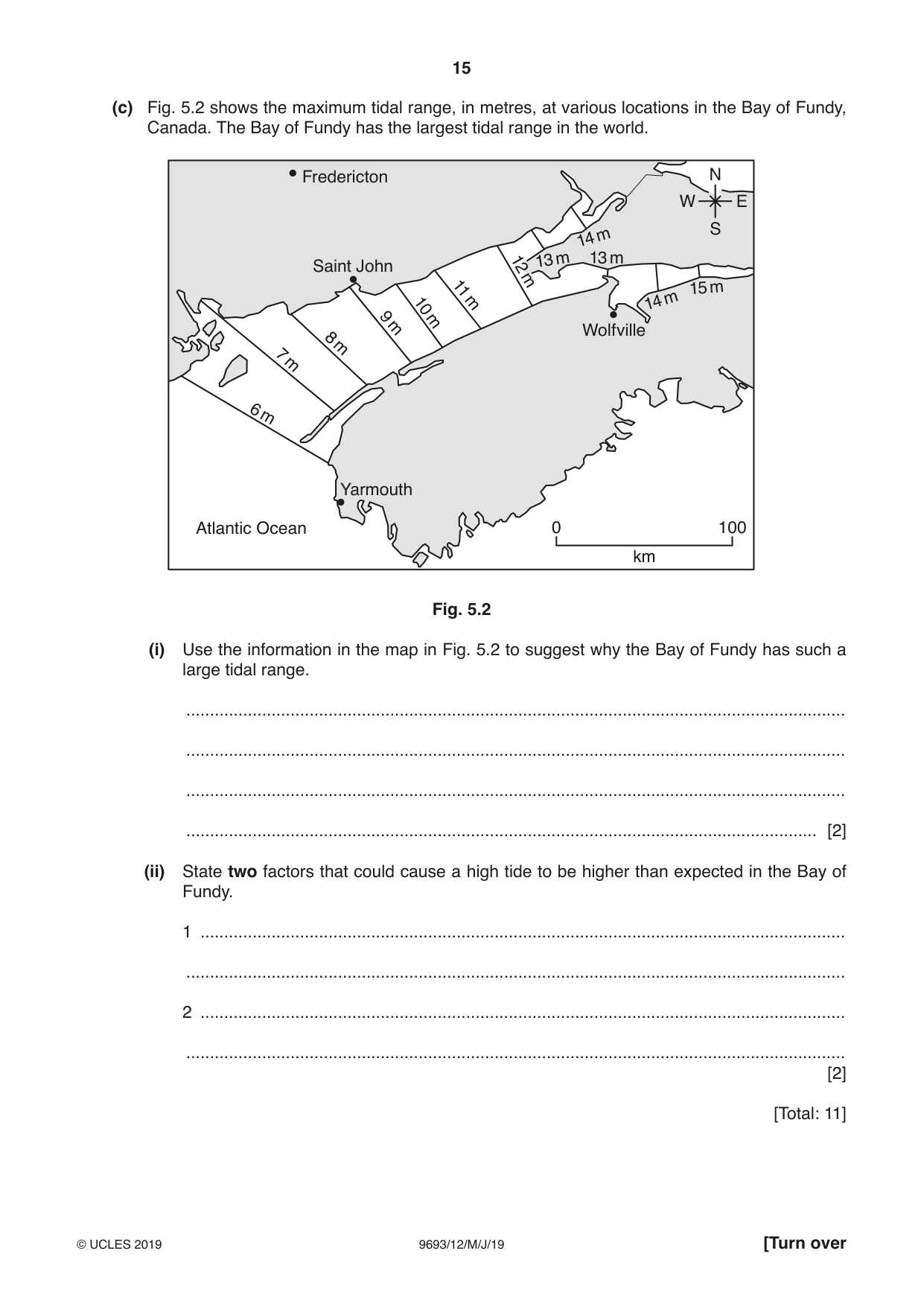 Cambridge A Level Marine Science 9693 2019 May/June Paper 1 · Variant 2 question paper, page 15 of 20