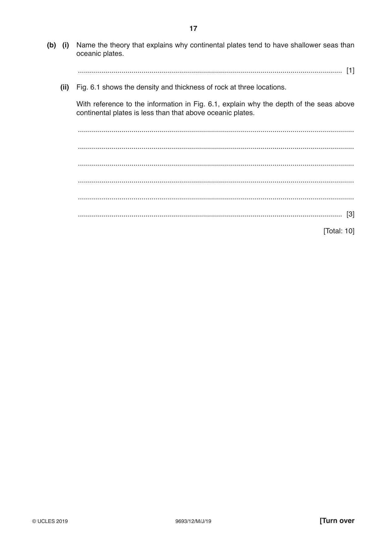 Cambridge A Level Marine Science 9693 2019 May/June Paper 1 · Variant 2 question paper, page 17 of 20