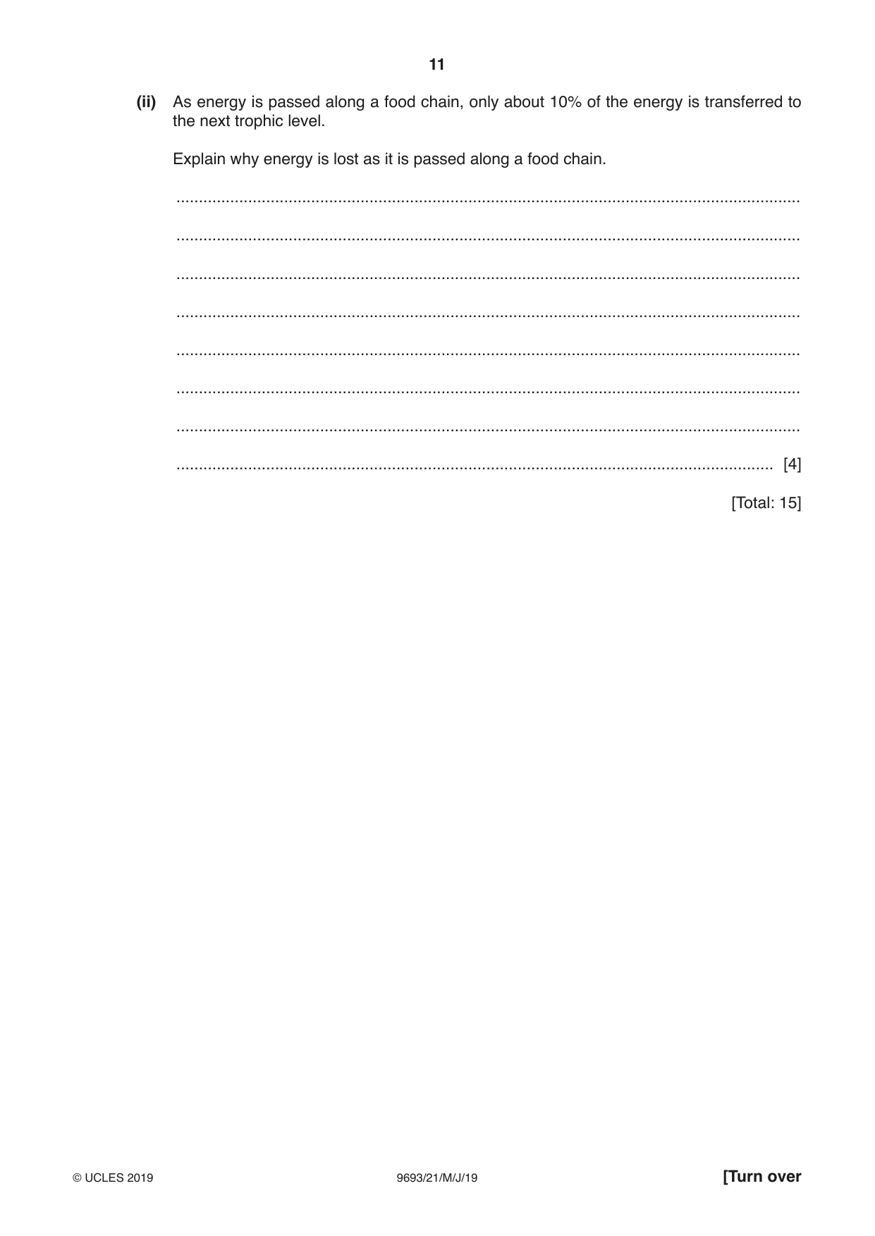 Cambridge A Level Marine Science 9693 2019 May/June Paper 2 · Variant 1 question paper, page 11 of 16