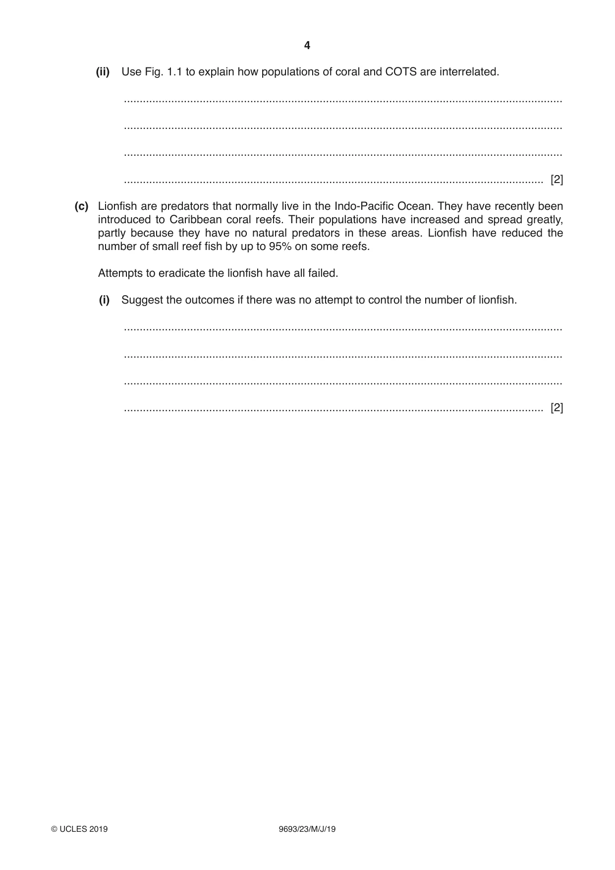 Cambridge A Level Marine Science 9693 2019 May/June Paper 2 · Variant 3 question paper, page 4 of 12
