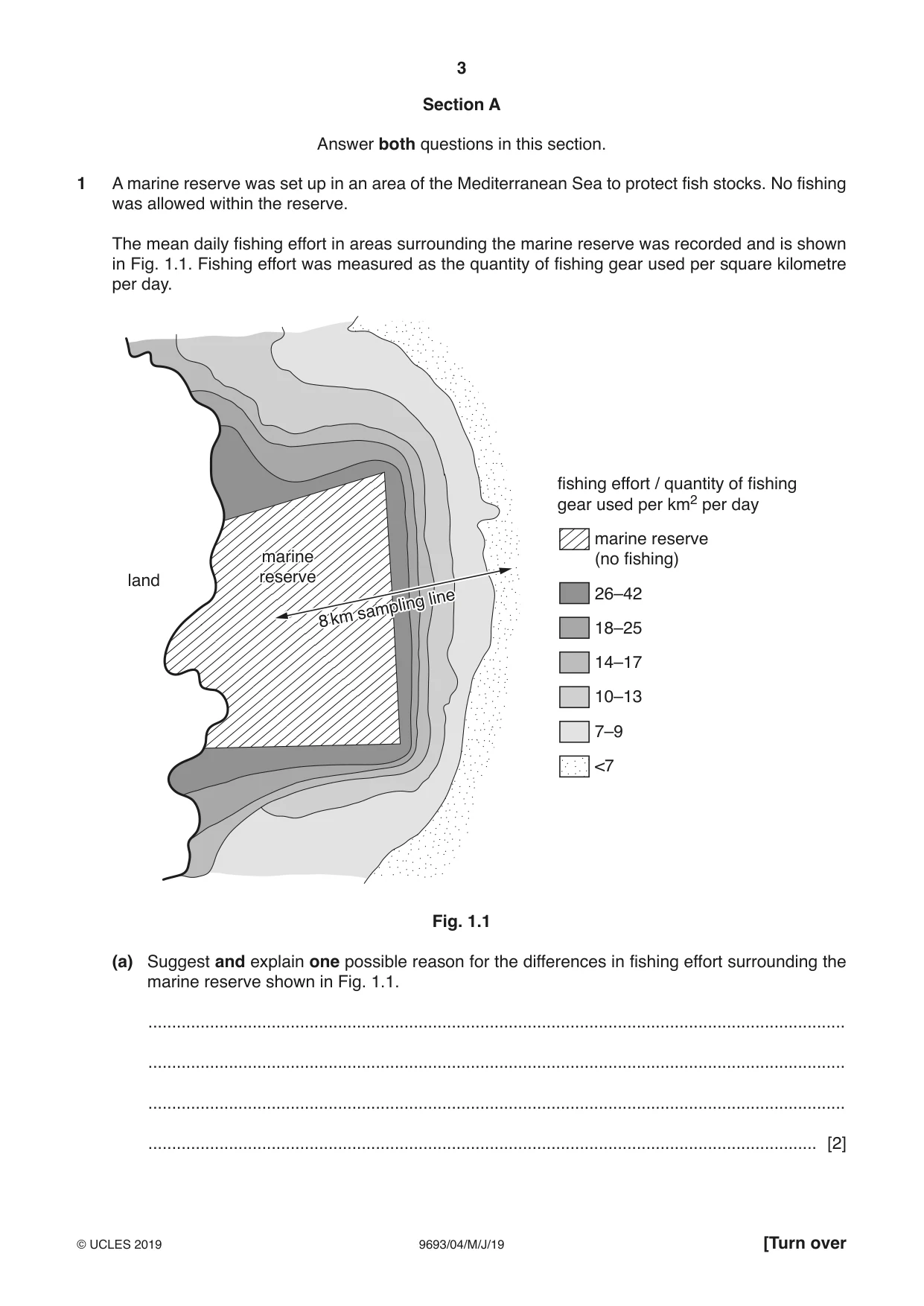 Cambridge A Level Marine Science 9693 2019 May/June Paper 4 · Variant 1 question paper, page 3 of 16