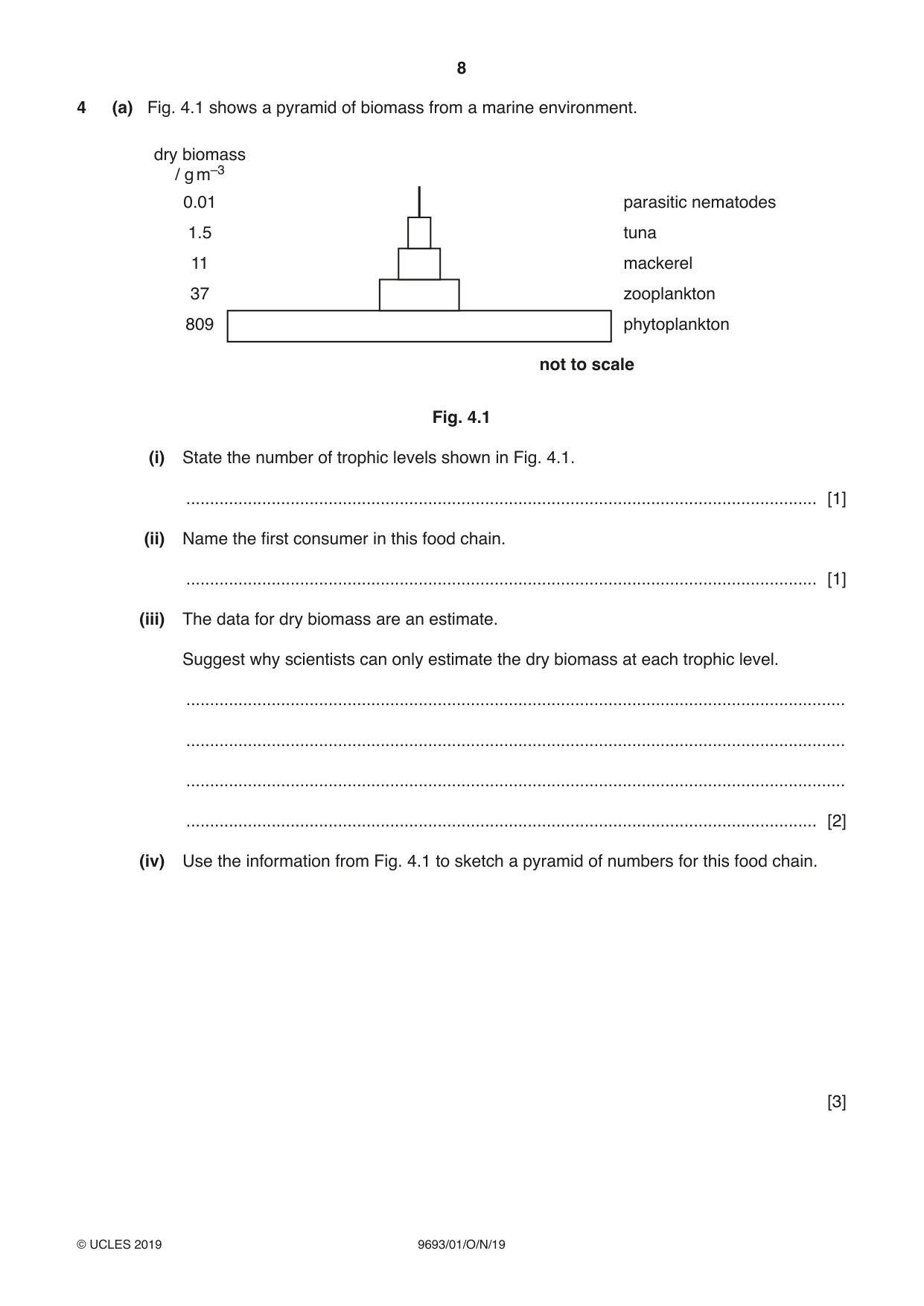 Cambridge A Level Marine Science 9693 2019 Oct/Nov Paper 1 · Variant 0 question paper, page 8 of 20