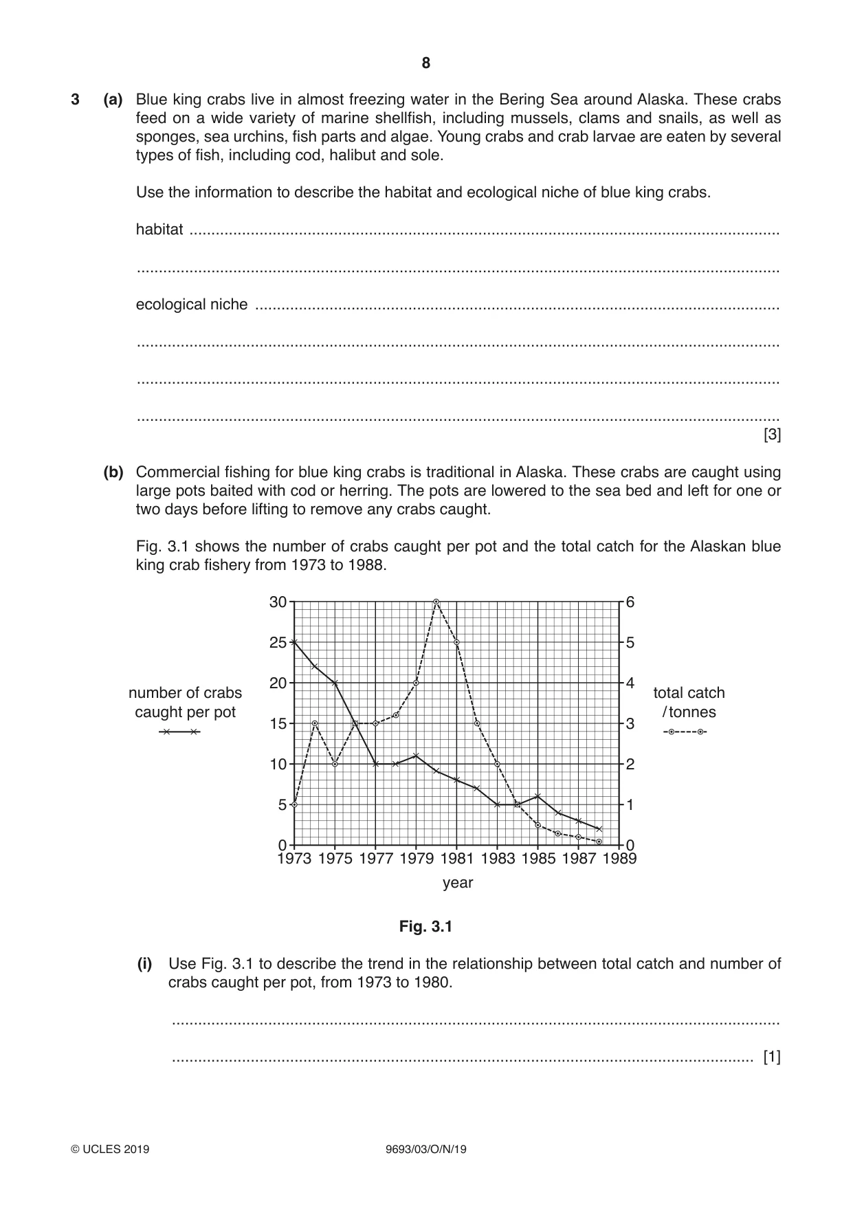Cambridge A Level Marine Science 9693 2019 Oct/Nov Paper 3 · Variant 0 question paper, page 8 of 20