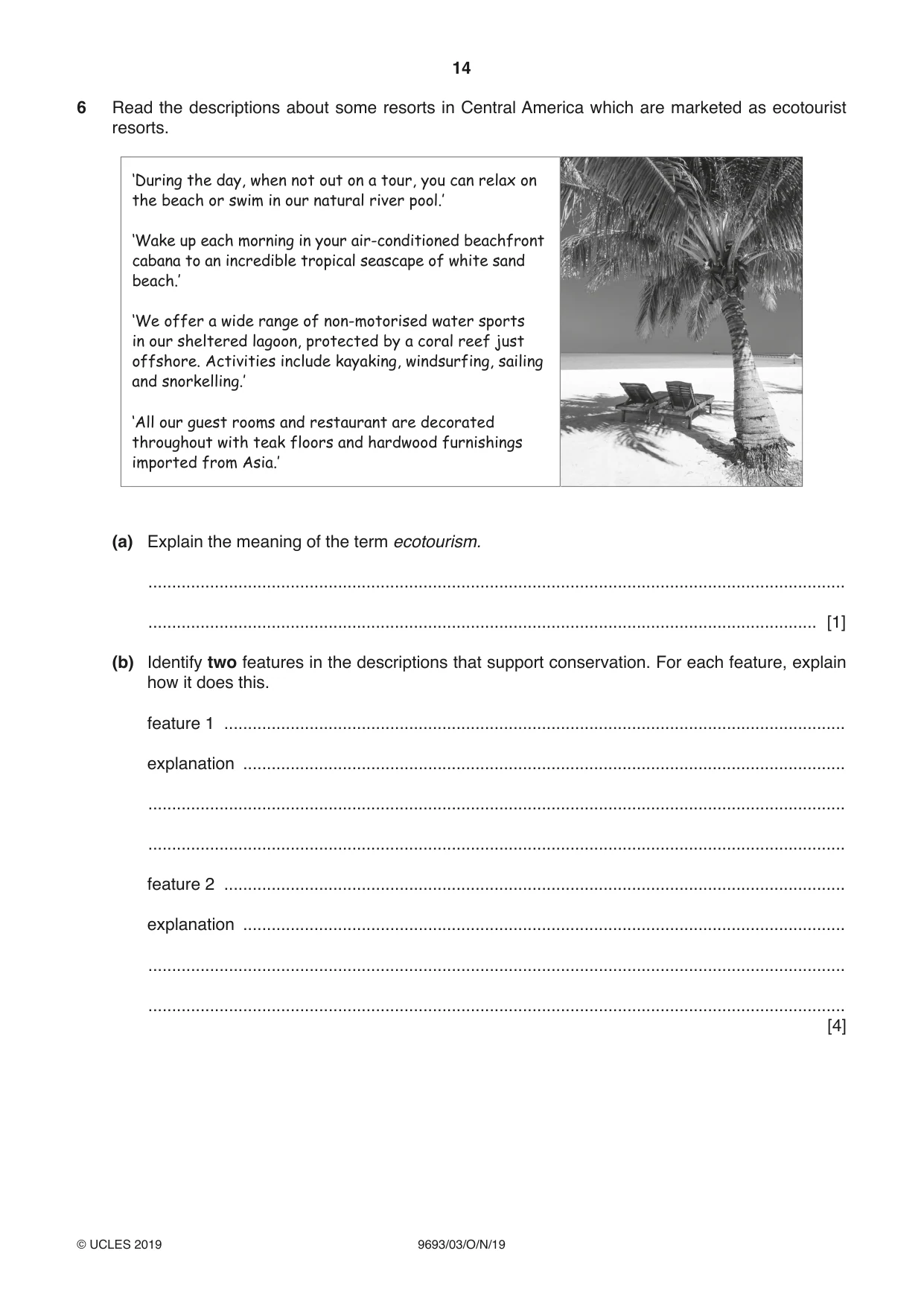 Cambridge A Level Marine Science 9693 2019 Oct/Nov Paper 3 · Variant 0 question paper, page 14 of 20