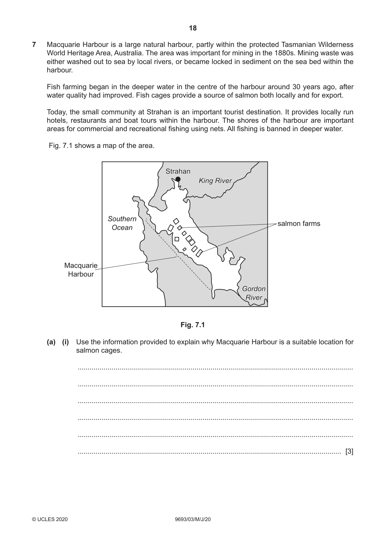 Cambridge A Level Marine Science 9693 2020 May/June Paper 3 · Variant 0 question paper, page 18 of 20