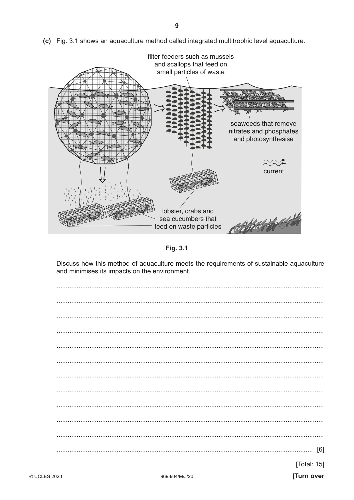 Cambridge A Level Marine Science 9693 2020 May/June Paper 4 · Variant 0 question paper, page 9 of 12