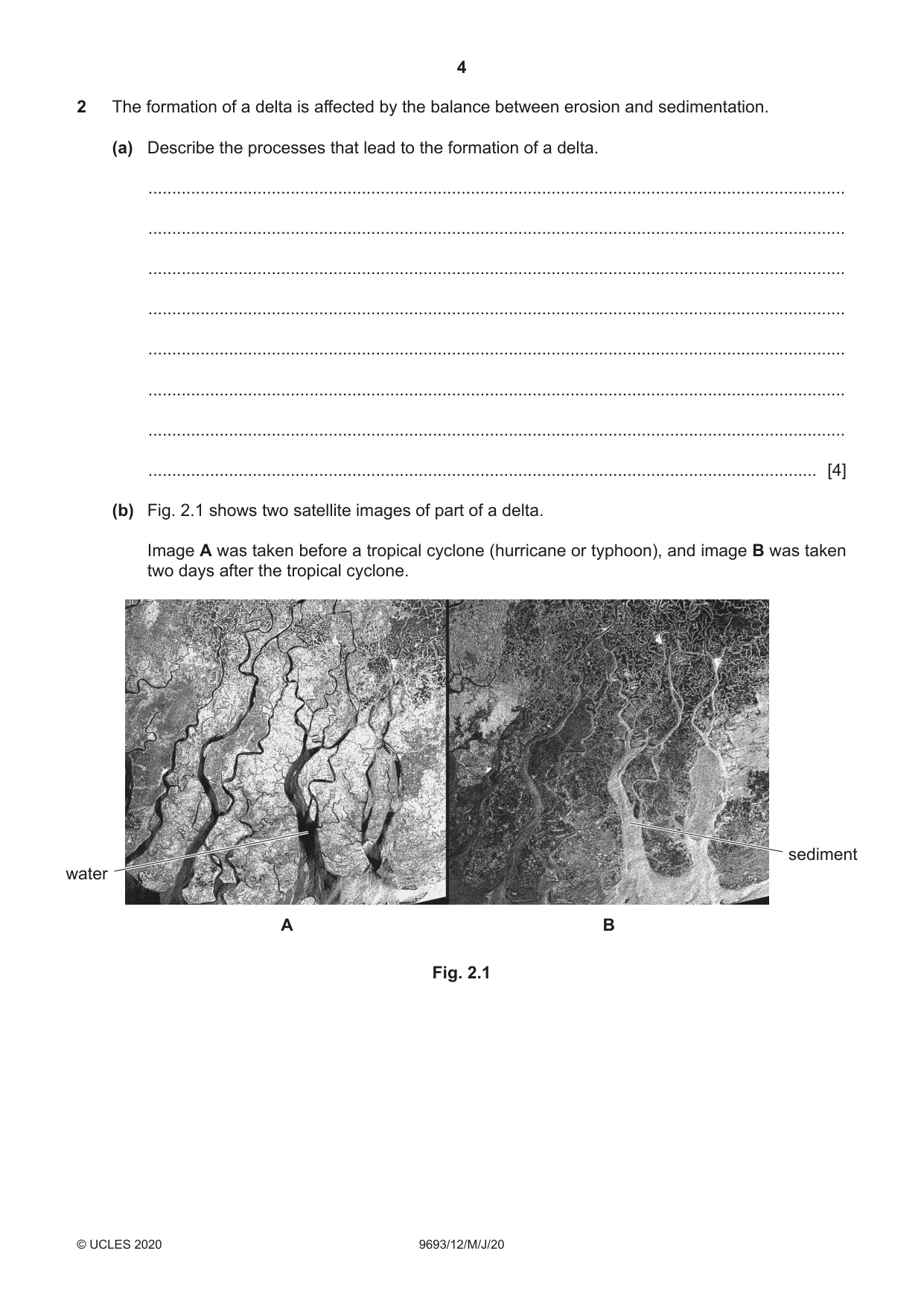 Cambridge A Level Marine Science 9693 2020 May/June Paper 1 · Variant 2 question paper, page 4 of 20