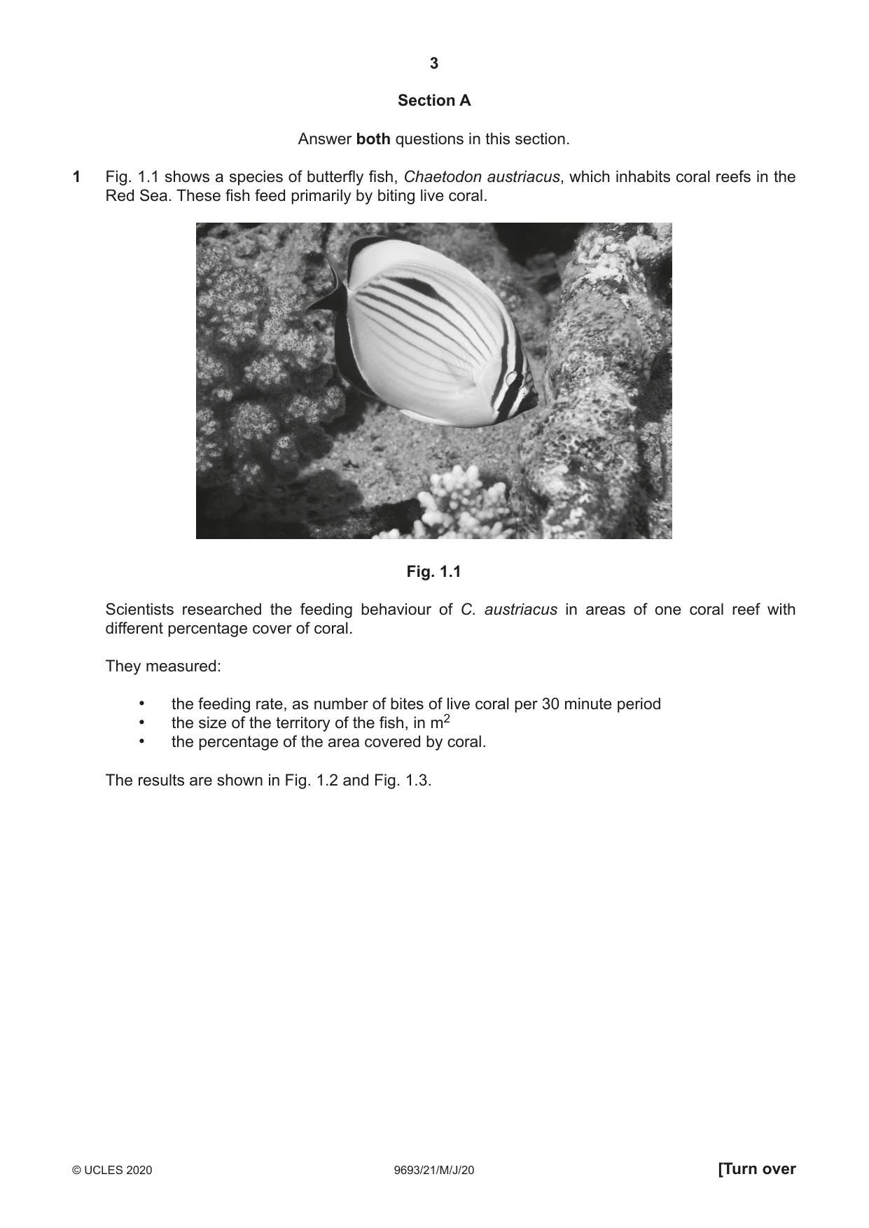 Cambridge A Level Marine Science 9693 2020 May/June Paper 2 · Variant 1 question paper, page 3 of 12