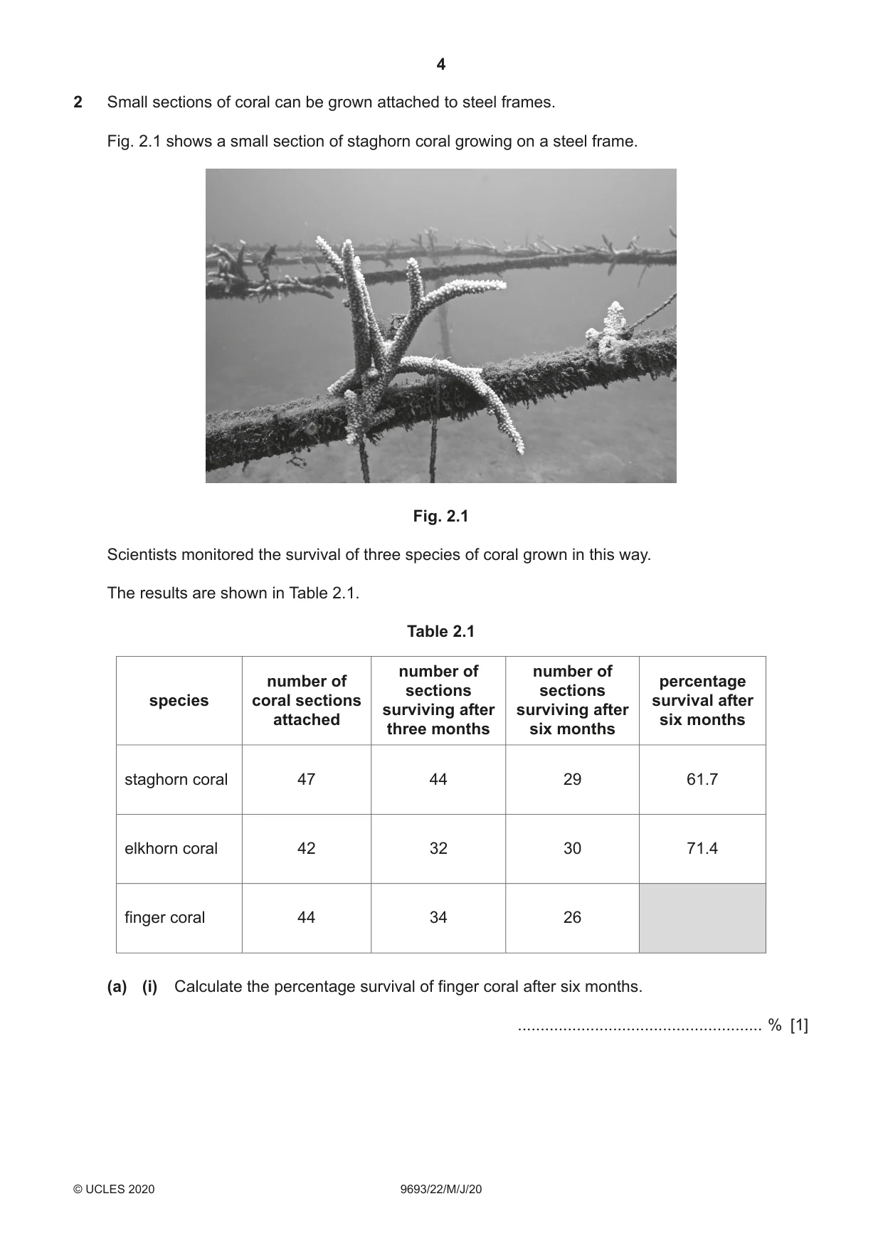 Cambridge A Level Marine Science 9693 2020 May/June Paper 2 · Variant 2 question paper, page 4 of 12