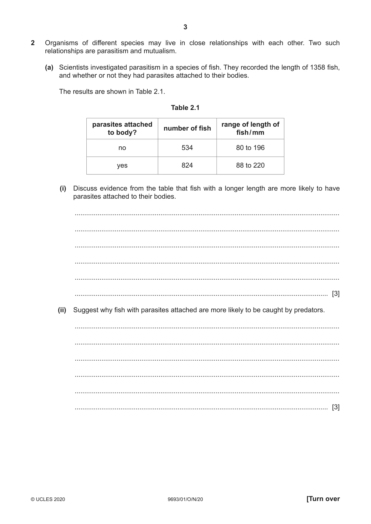 Cambridge A Level Marine Science 9693 2020 Oct/Nov Paper 1 · Variant 0 question paper, page 3 of 16