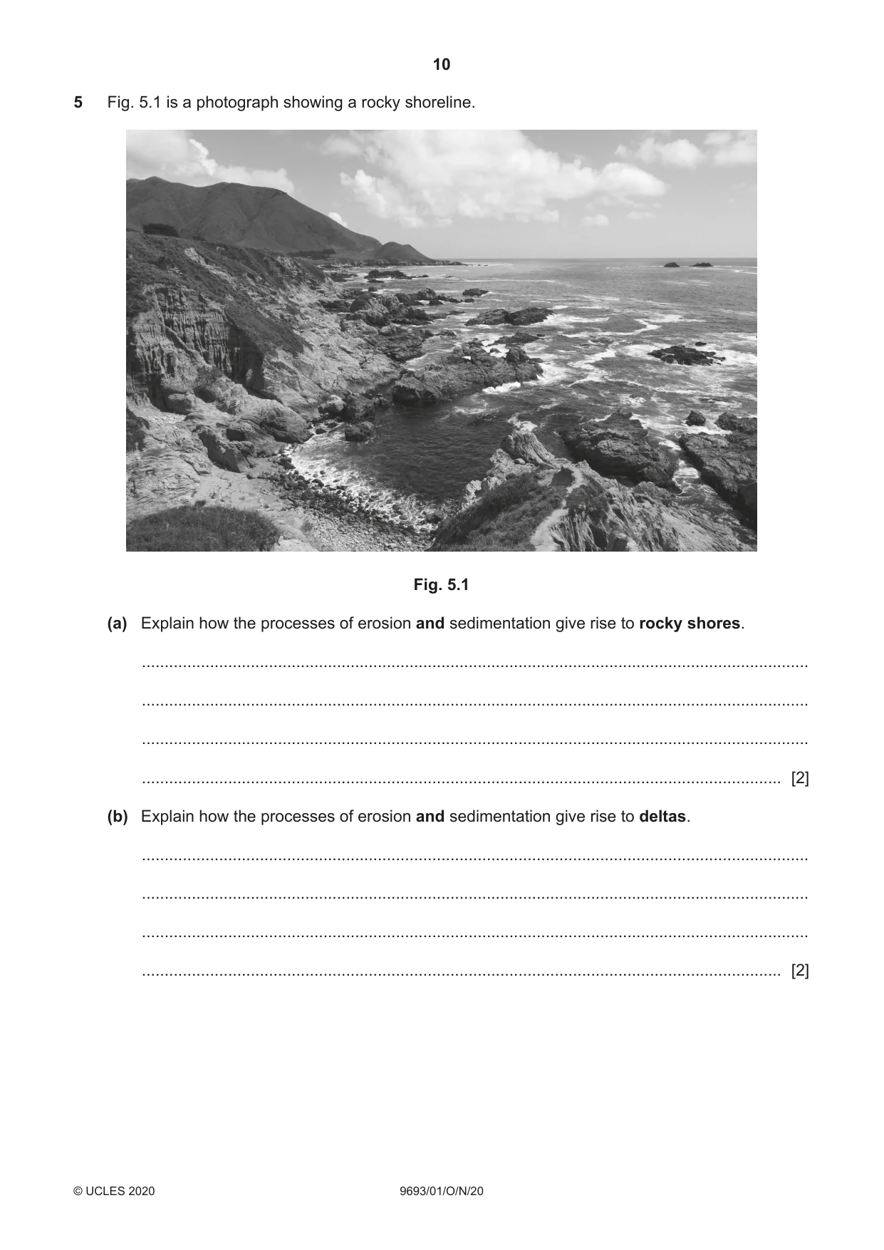 Cambridge A Level Marine Science 9693 2020 Oct/Nov Paper 1 · Variant 0 question paper, page 10 of 16