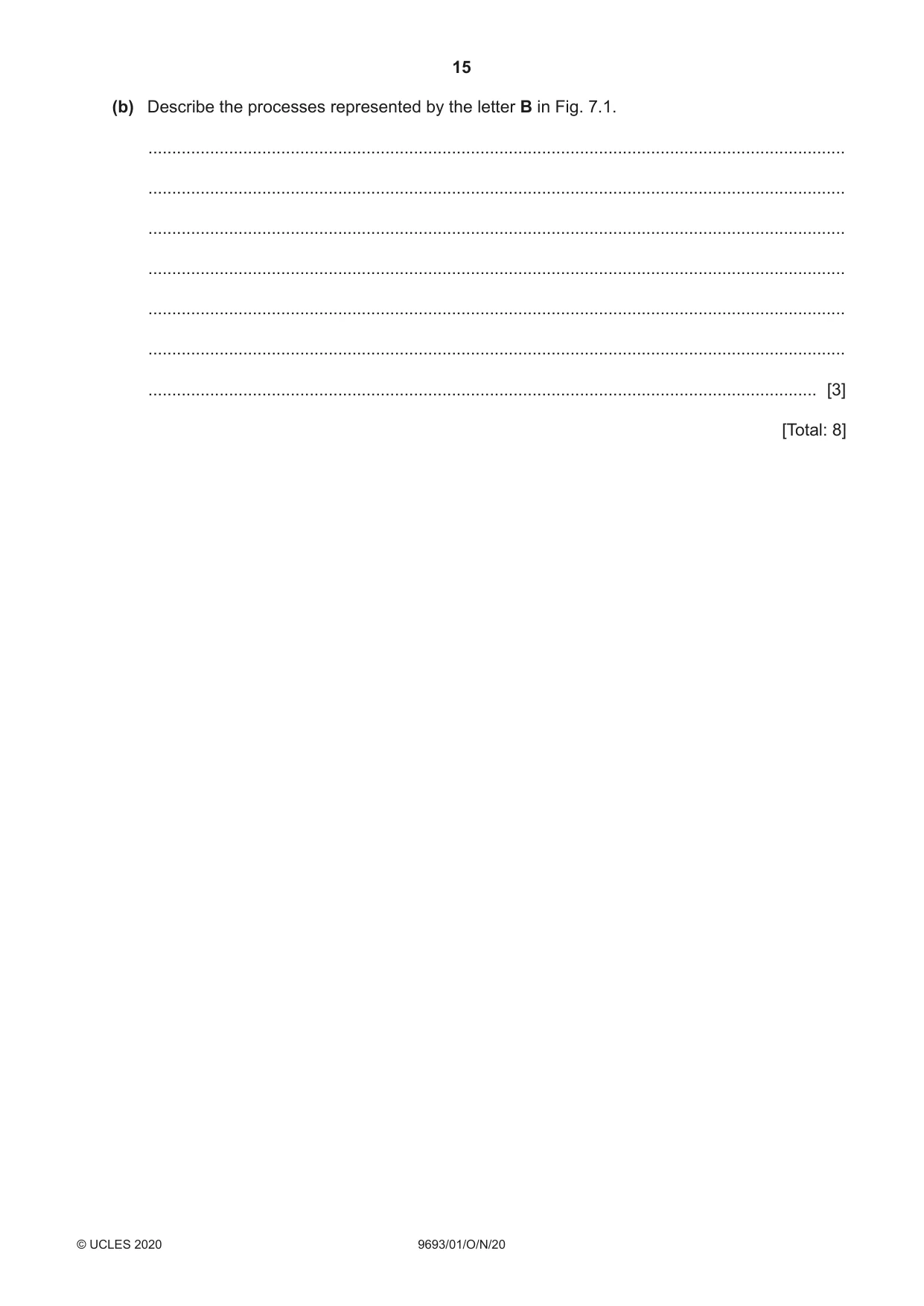 Cambridge A Level Marine Science 9693 2020 Oct/Nov Paper 1 · Variant 0 question paper, page 15 of 16