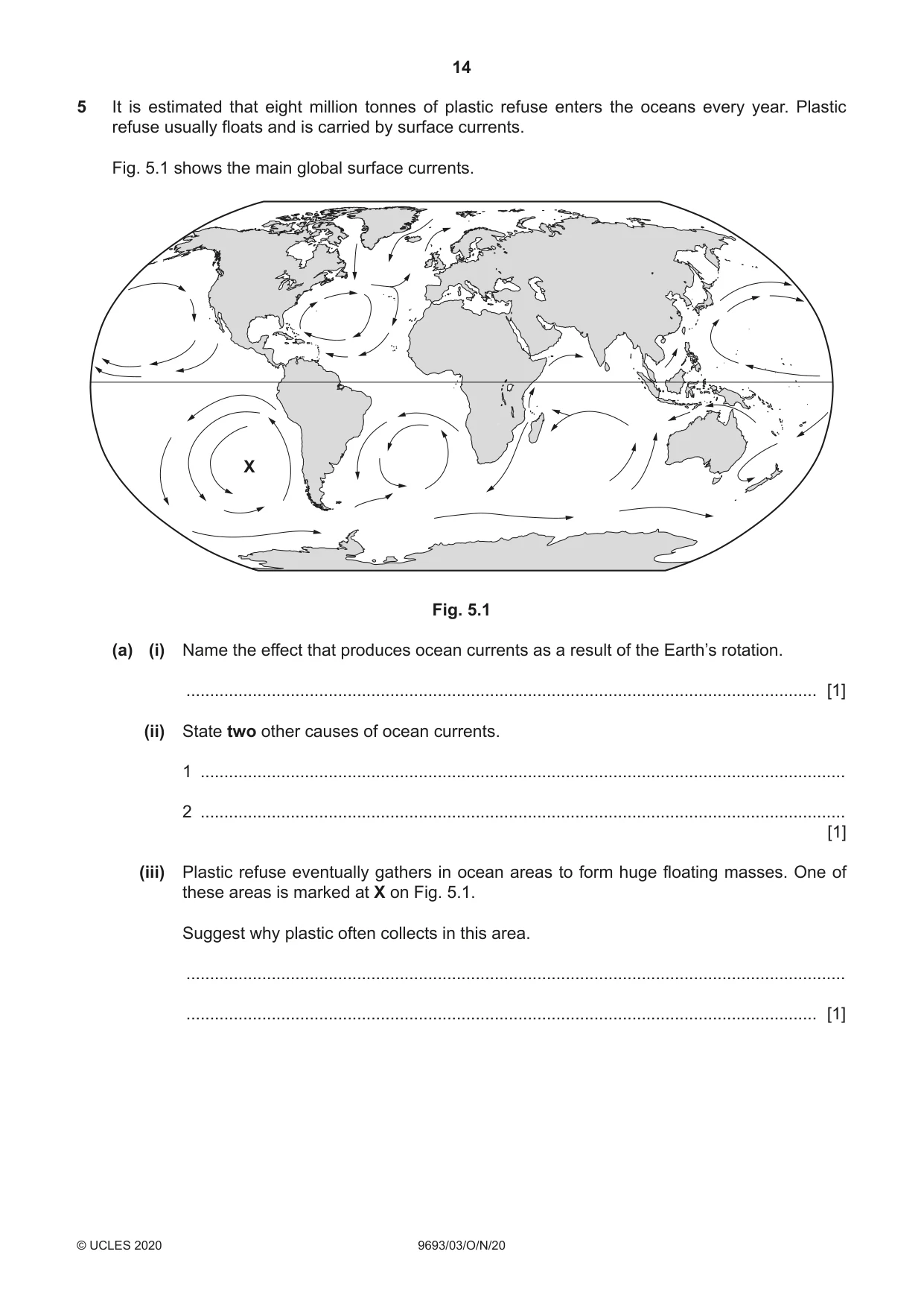 Cambridge A Level Marine Science 9693 2020 Oct/Nov Paper 3 · Variant 0 question paper, page 14 of 20