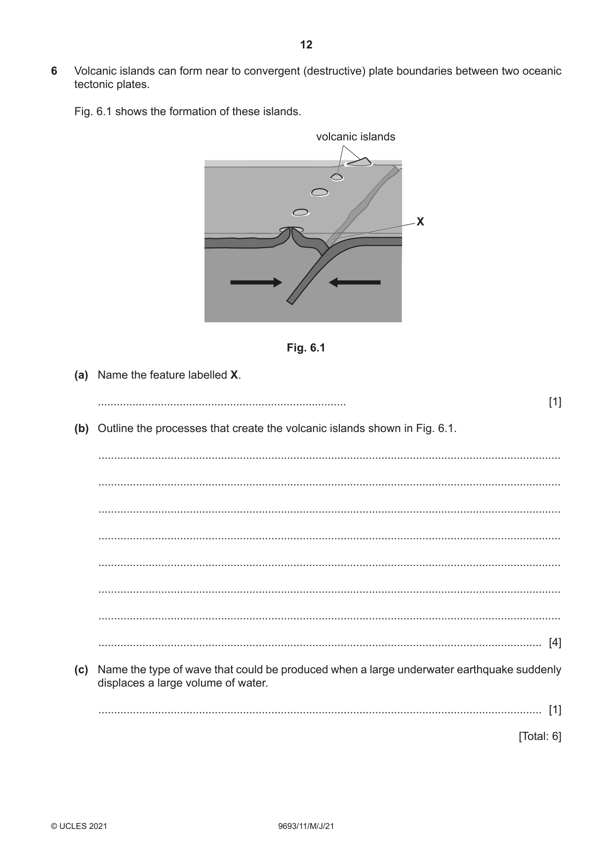 Cambridge A Level Marine Science 9693 2021 May/June Paper 1 · Variant 1 question paper, page 12 of 16