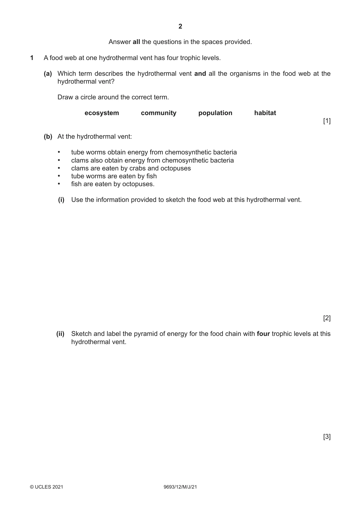 Cambridge A Level Marine Science 9693 2021 May/June Paper 1 · Variant 2 question paper, page 2 of 16