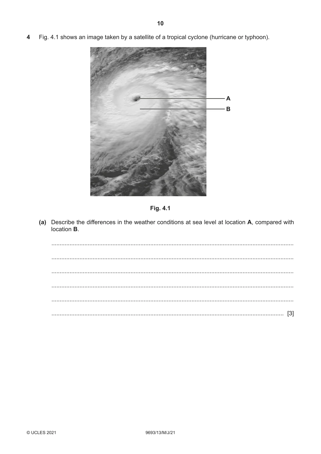Cambridge A Level Marine Science 9693 2021 May/June Paper 1 · Variant 3 question paper, page 10 of 16
