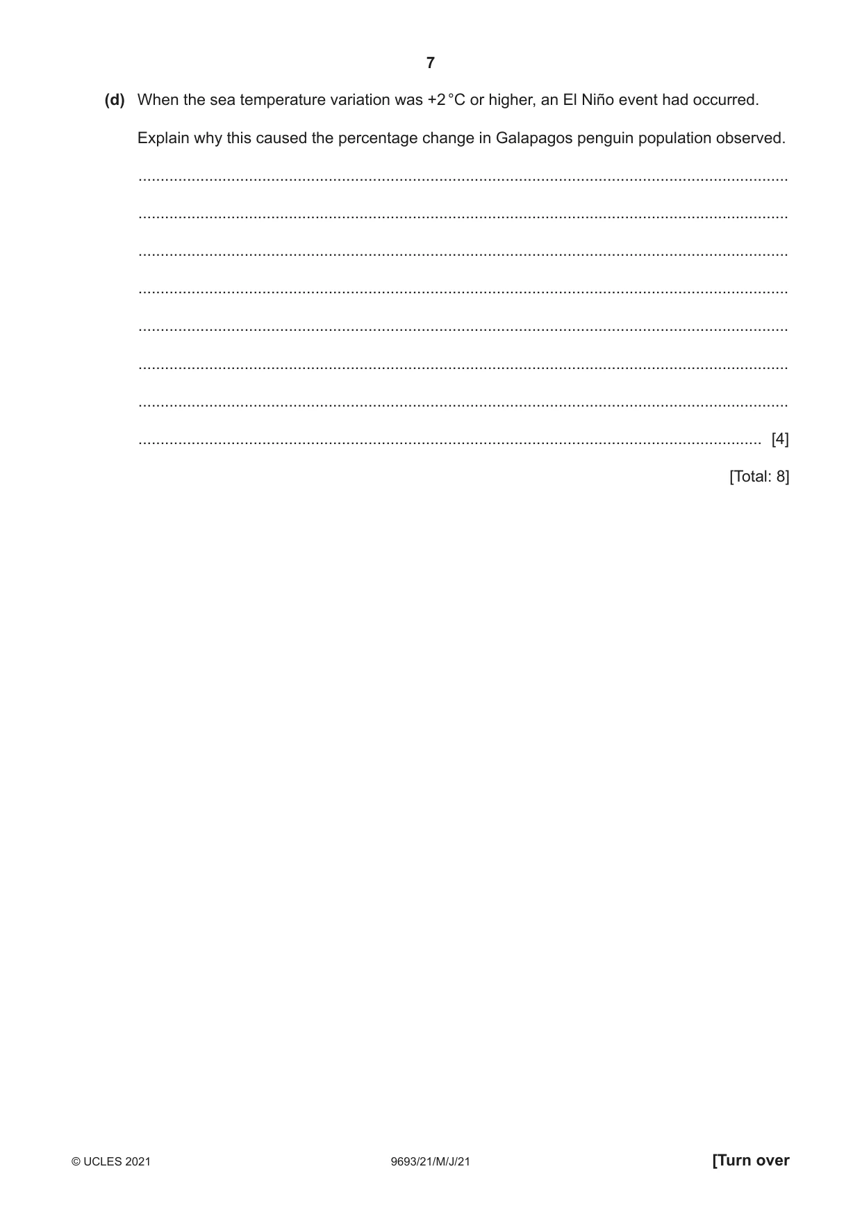 Cambridge A Level Marine Science 9693 2021 May/June Paper 2 · Variant 1 question paper, page 7 of 12