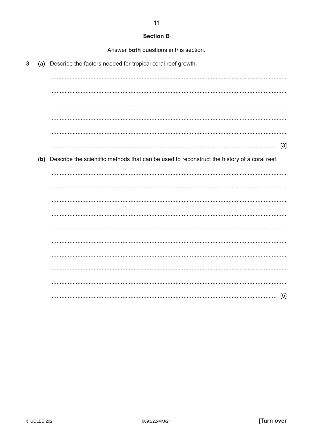 Cambridge A Level Marine Science 9693 2021 May/June Paper 2 · Variant 2 question paper, page 11 of 16